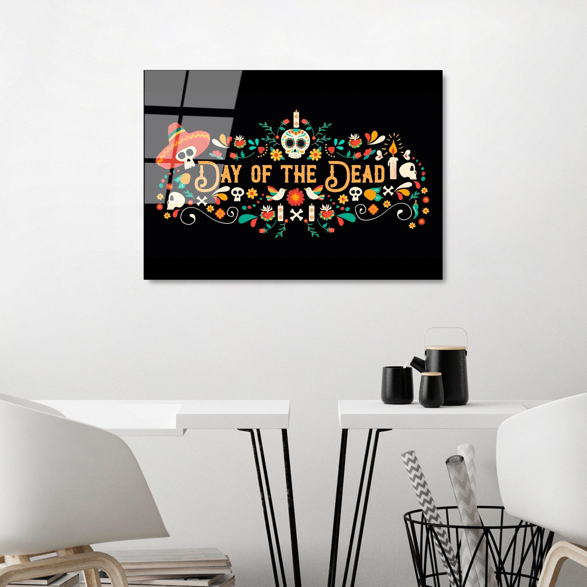 Quadro Decorativo em Vidro Temperado 4 mm, Multicolor, 50 x 70 cm (UV-393)