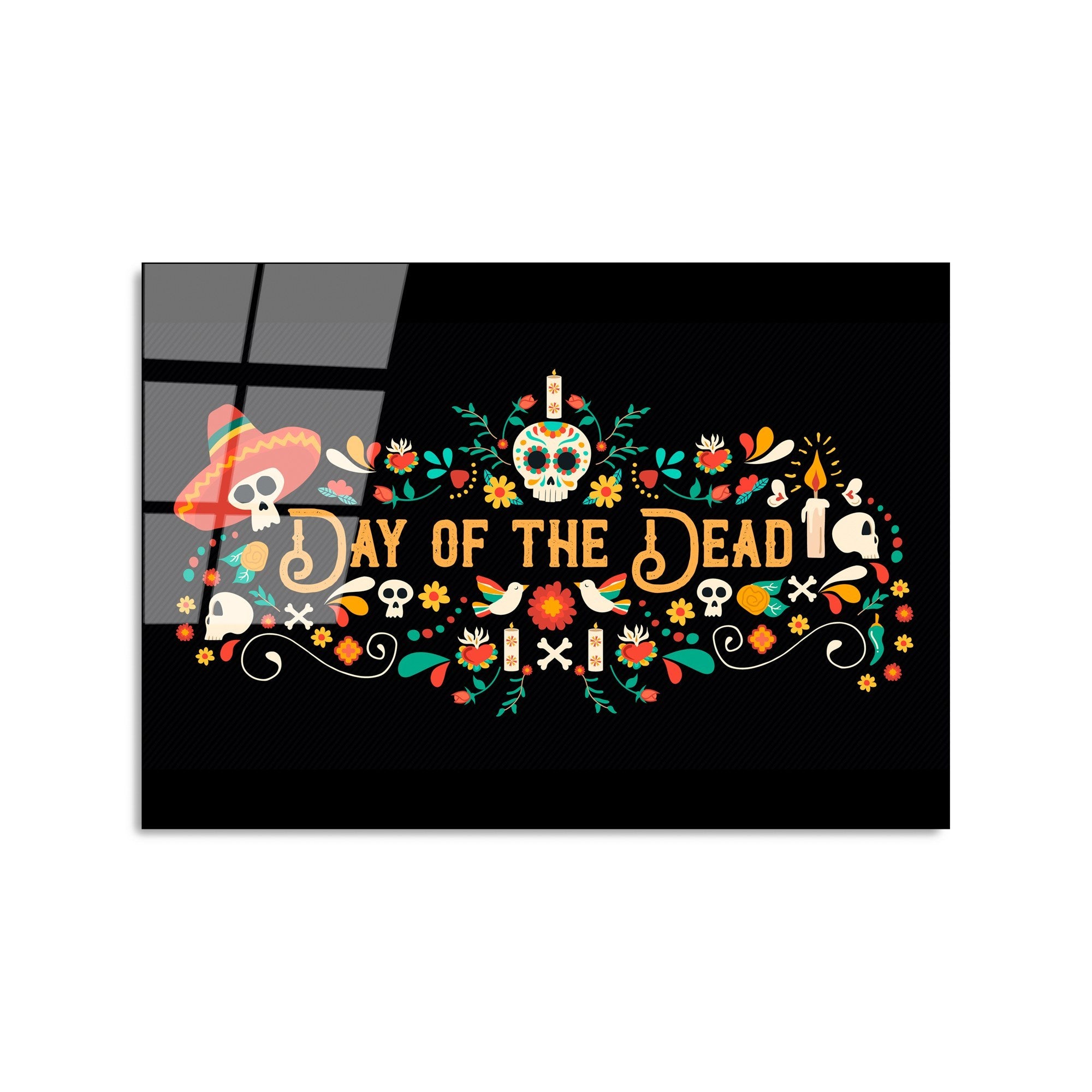 Quadro Decorativo em Vidro Temperado 4 mm, Multicolor, 50 x 70 cm (UV-393)