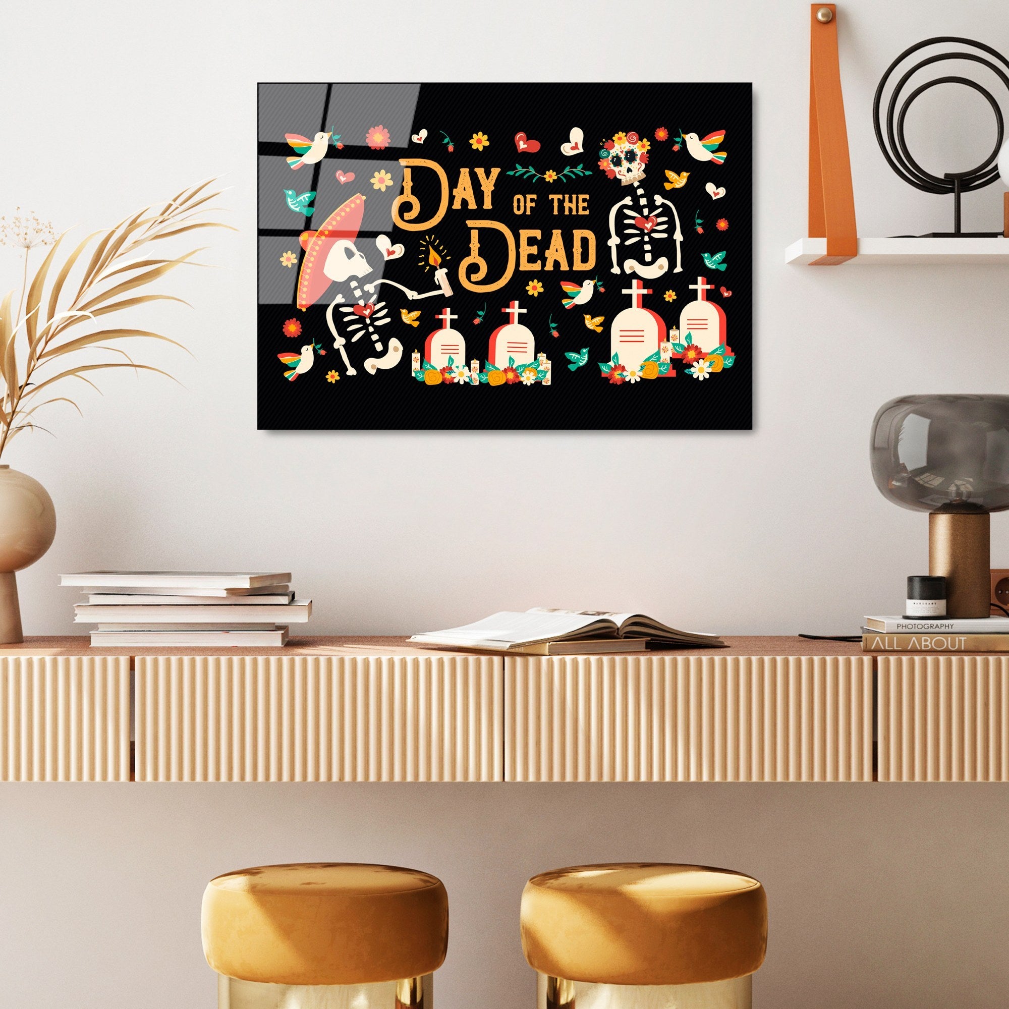 Quadro Decorativo em Vidro Temperado (4 mm) 50 x 70 cm – Multicolor | UV-394