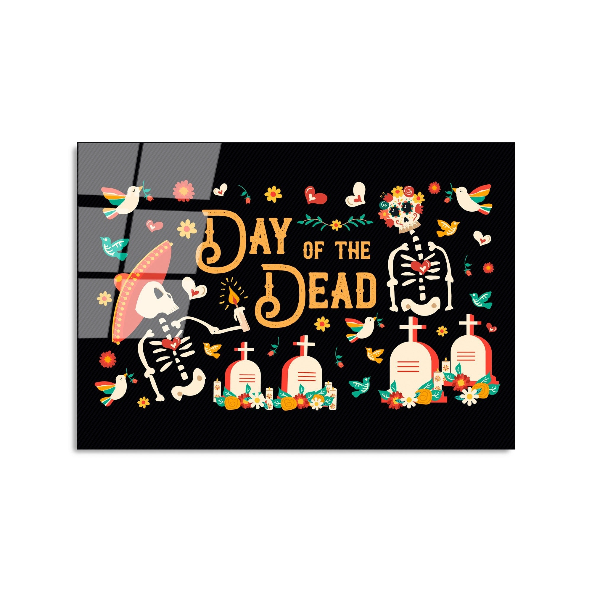 Quadro Decorativo em Vidro Temperado (4 mm) 50 x 70 cm – Multicolor | UV-394