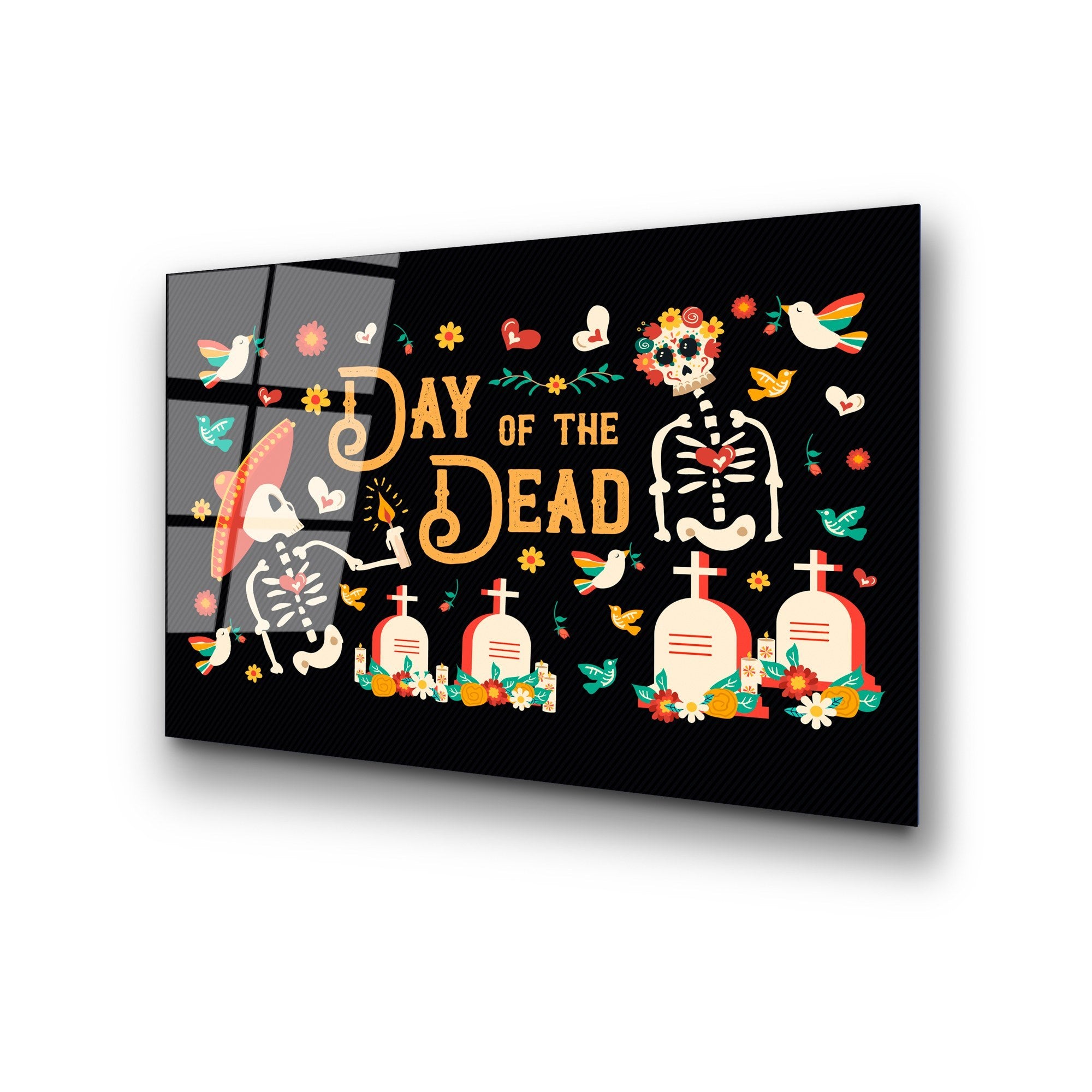 Quadro Decorativo em Vidro Temperado (4 mm) 50 x 70 cm – Multicolor | UV-394