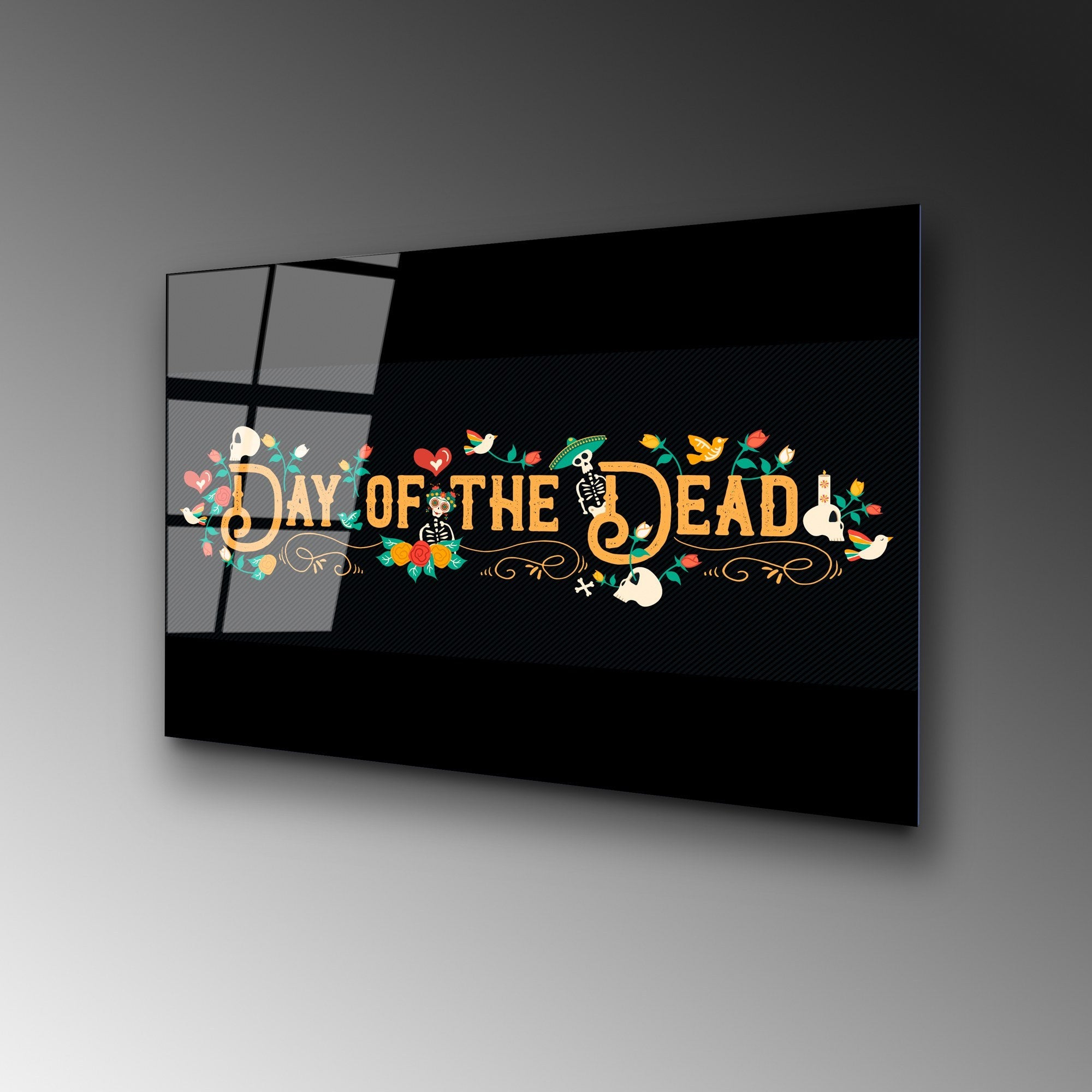 Quadro Decorativo em Vidro Temperado UV-395, Multicolor, 50 x 70 cm, 4 mm