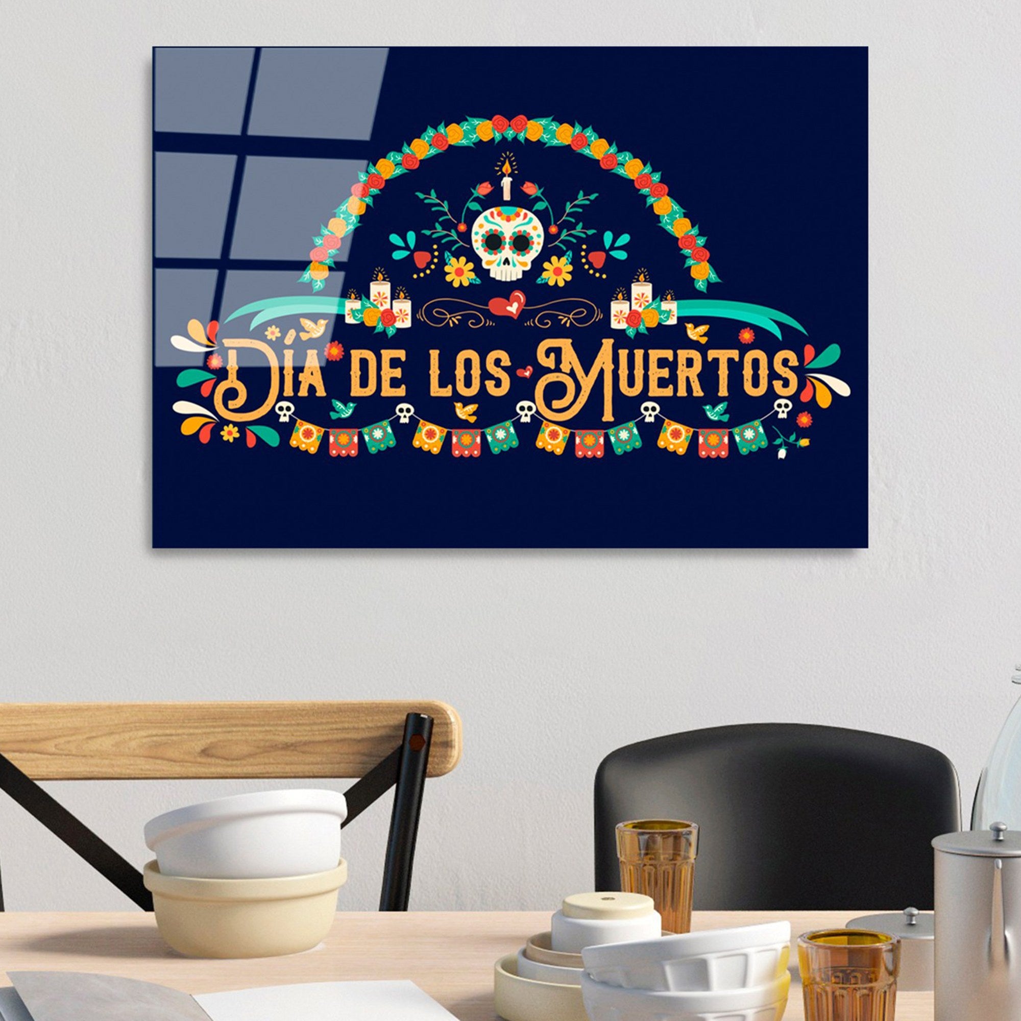 Quadro Decorativo em Vidro Temperado UV-396, 50x70 cm, Multicolor (4 mm)