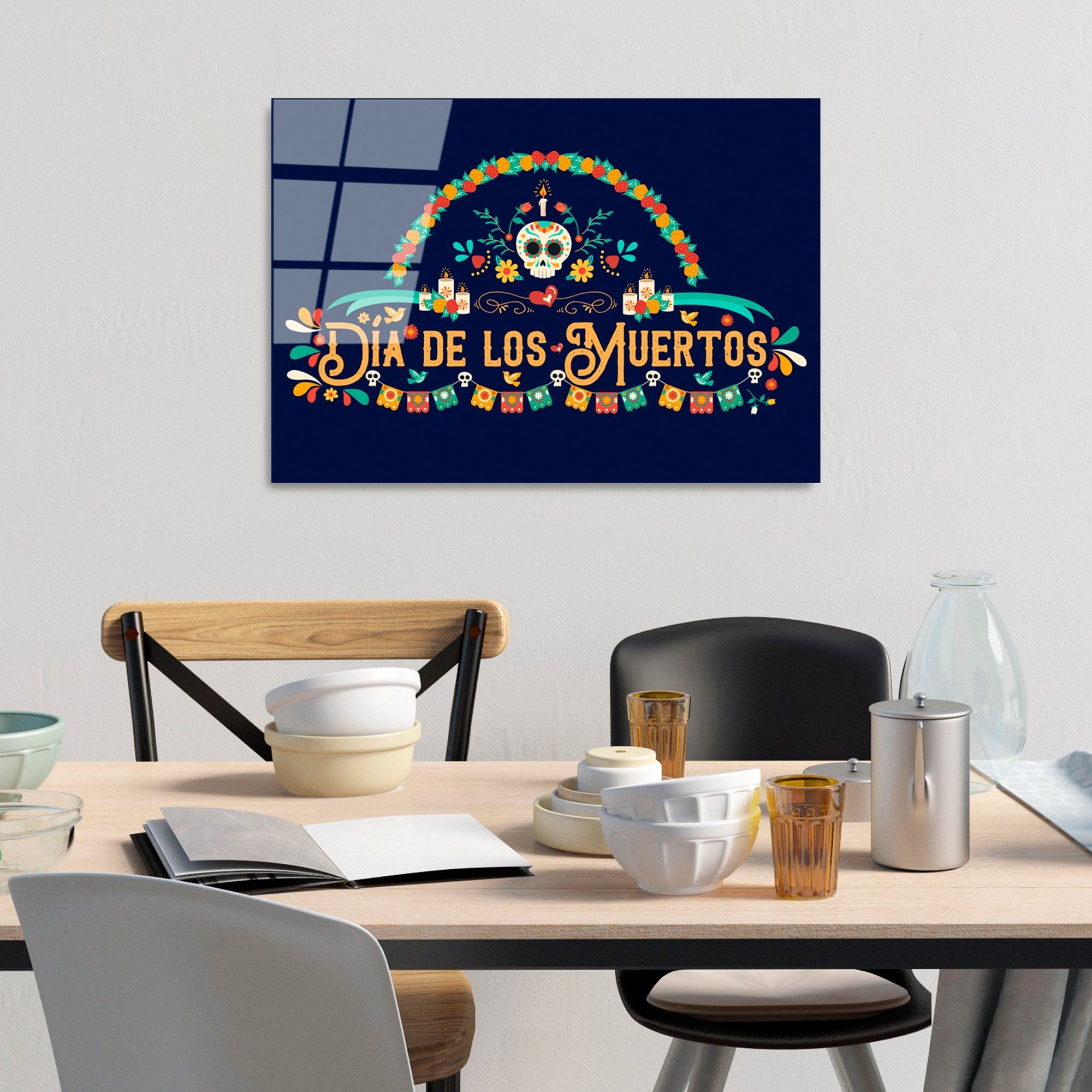 Quadro Decorativo em Vidro Temperado UV-396, 50x70 cm, Multicolor (4 mm)