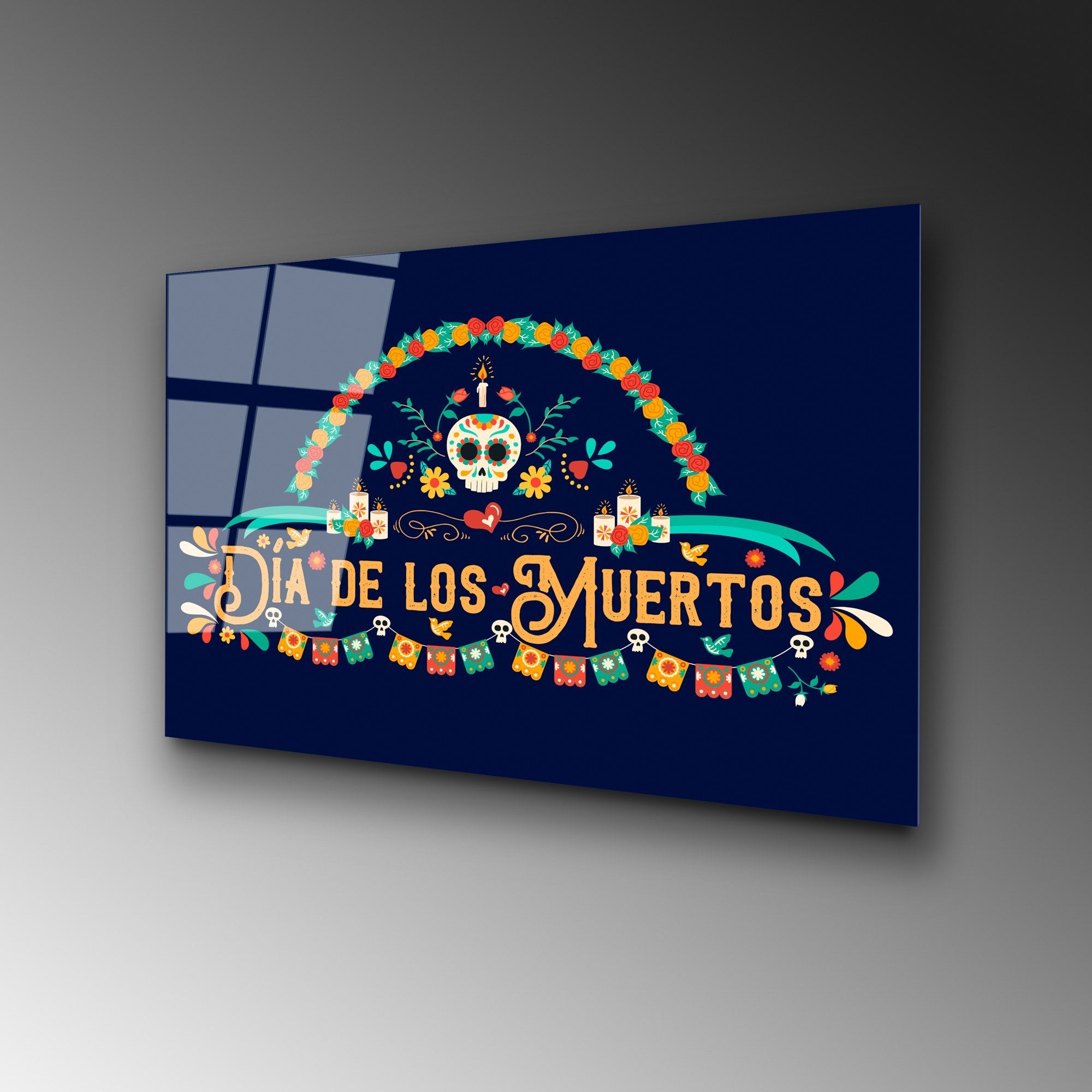 Quadro Decorativo em Vidro Temperado UV-396, 50x70 cm, Multicolor (4 mm)