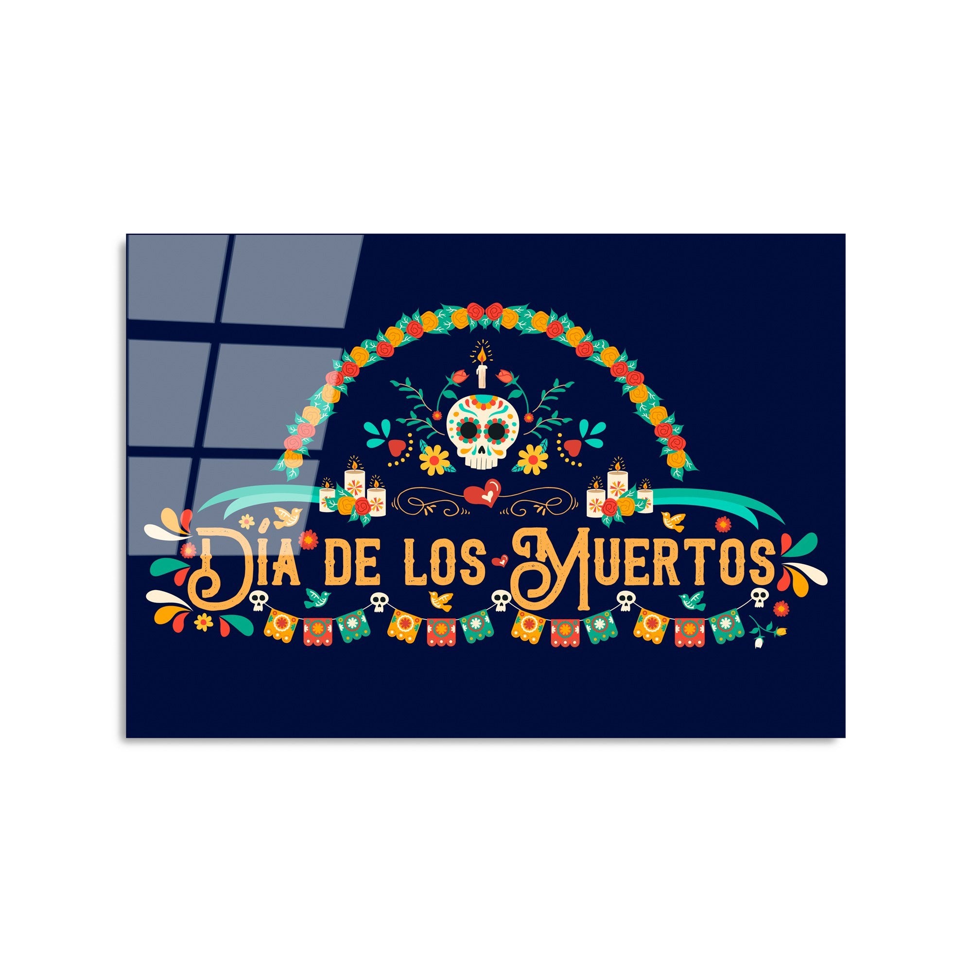 Quadro Decorativo em Vidro Temperado UV-396, 50x70 cm, Multicolor (4 mm)