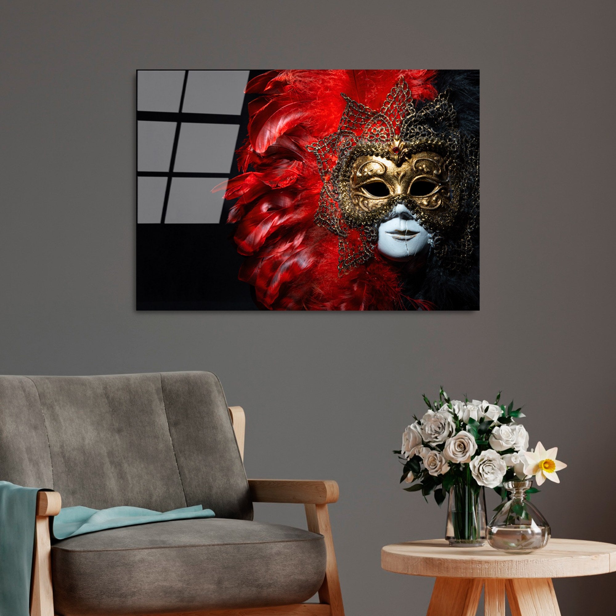 Quadro Decorativo em Vidro Temperado UV-399, 50x70 cm, Multicolor, 4 mm