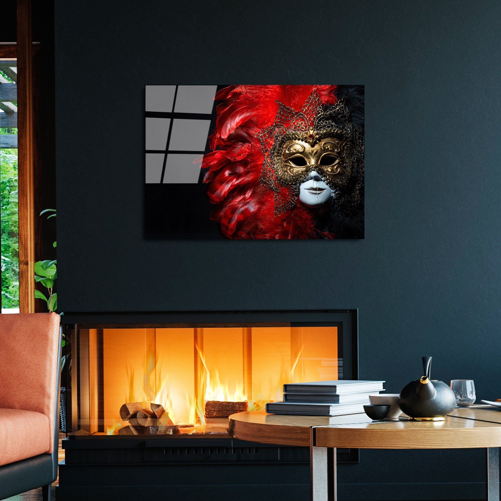 Quadro Decorativo em Vidro Temperado UV-399, 50x70 cm, Multicolor, 4 mm