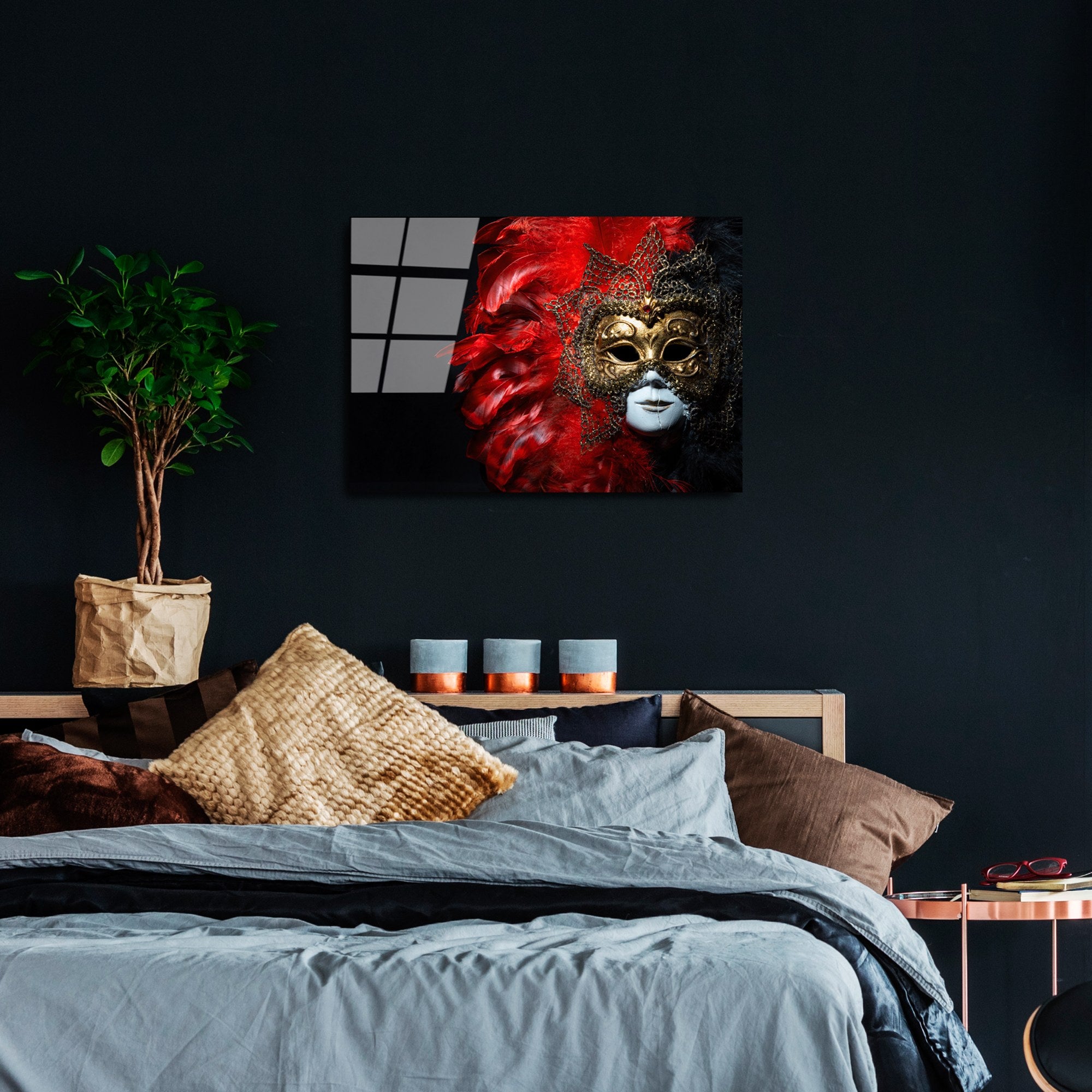 Quadro Decorativo em Vidro Temperado UV-399, 50x70 cm, Multicolor, 4 mm