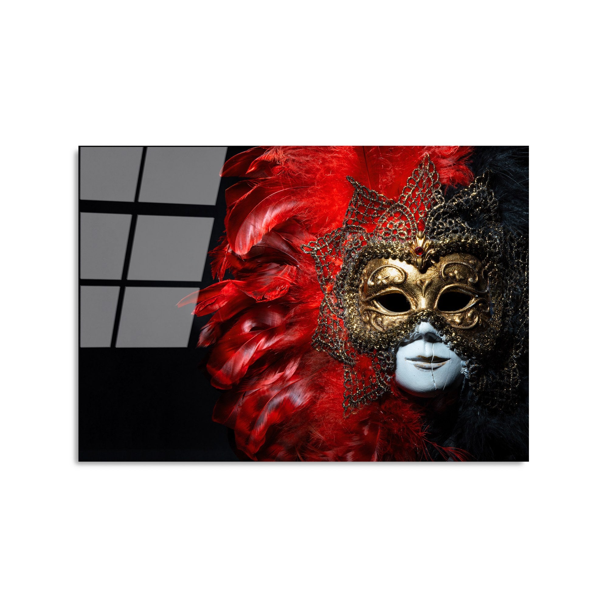 Quadro Decorativo em Vidro Temperado UV-399, 50x70 cm, Multicolor, 4 mm