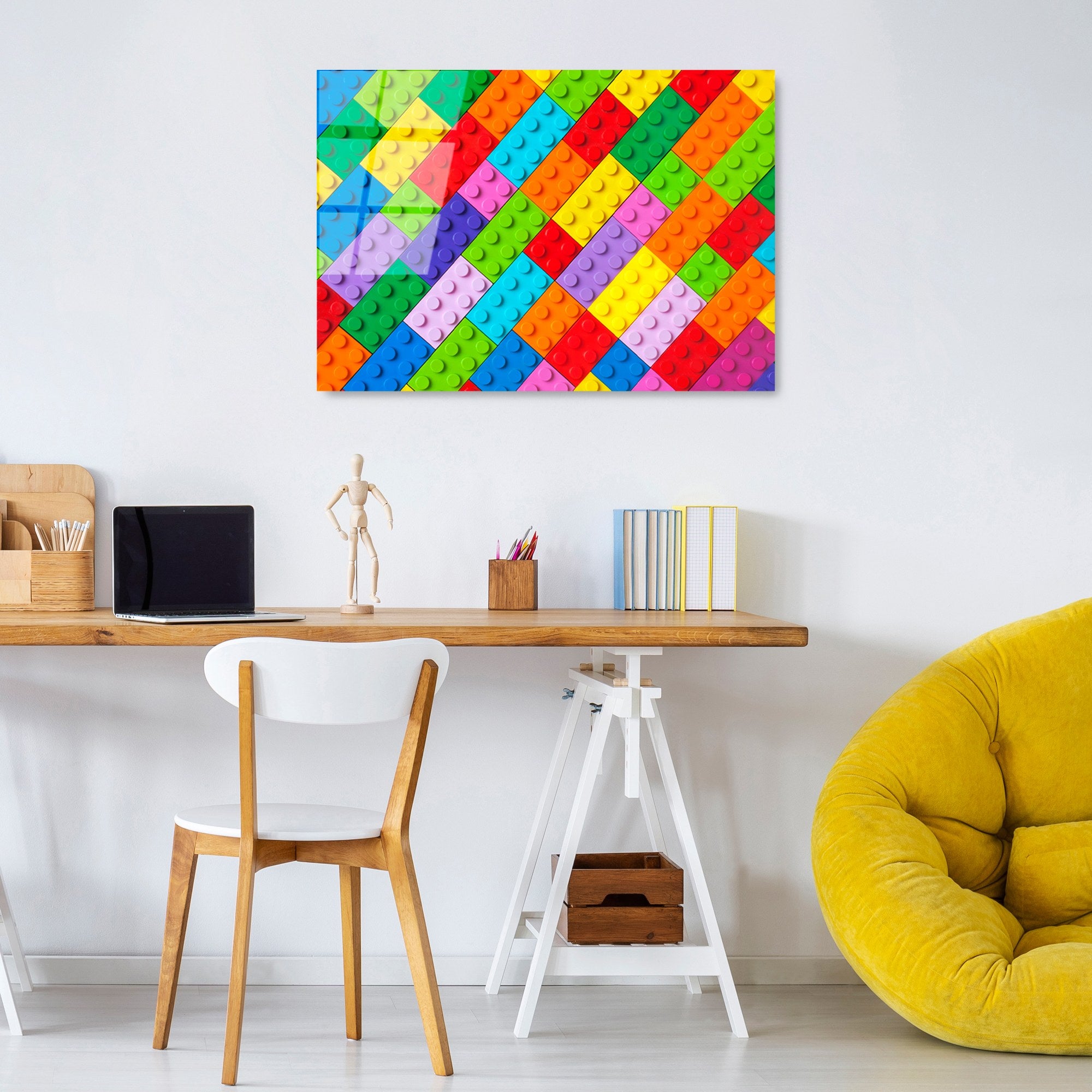 Quadro Decorativo em Vidro Temperado UV-400 50 x 70 cm - Multicolor, 4 mm