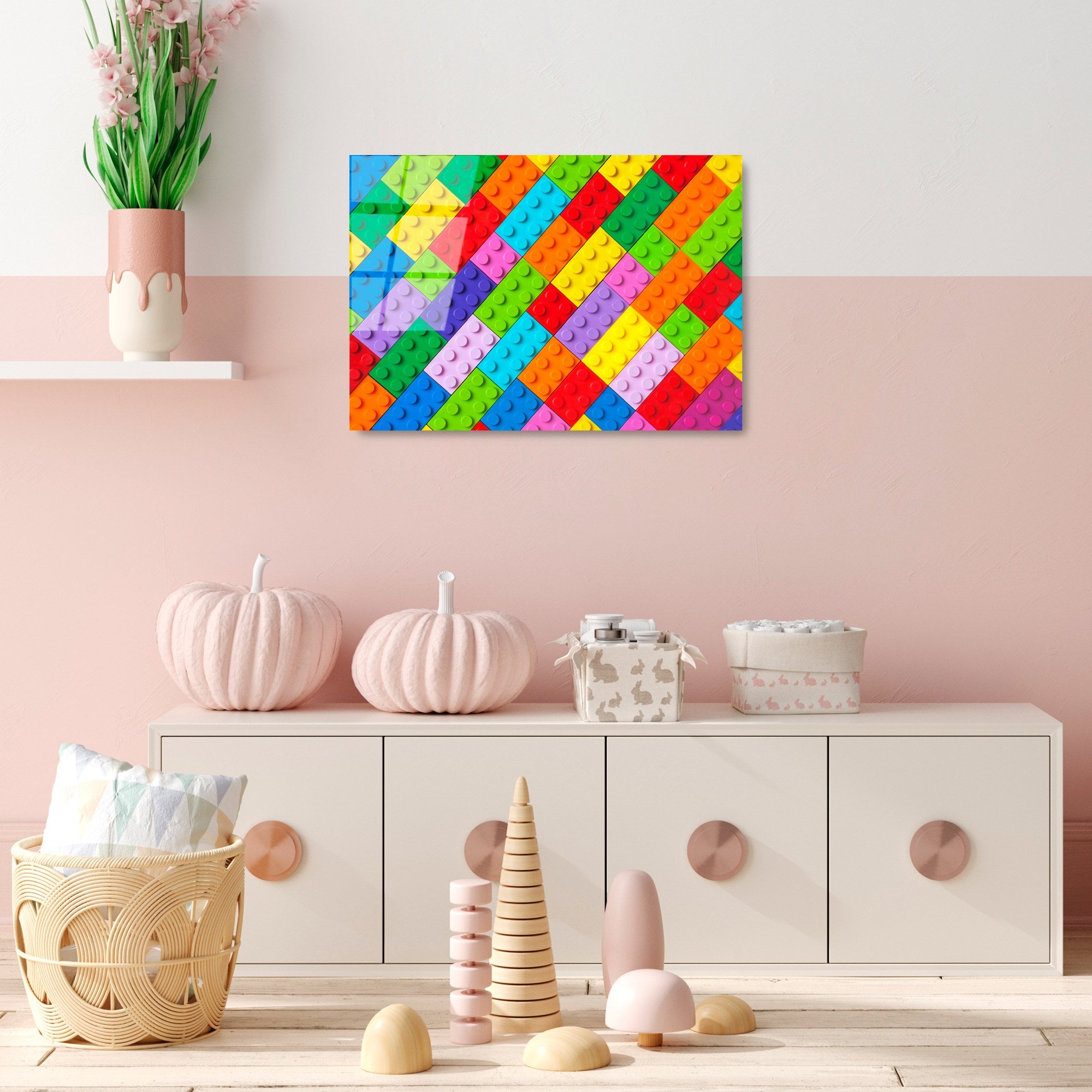 Quadro Decorativo em Vidro Temperado UV-400 50 x 70 cm - Multicolor, 4 mm