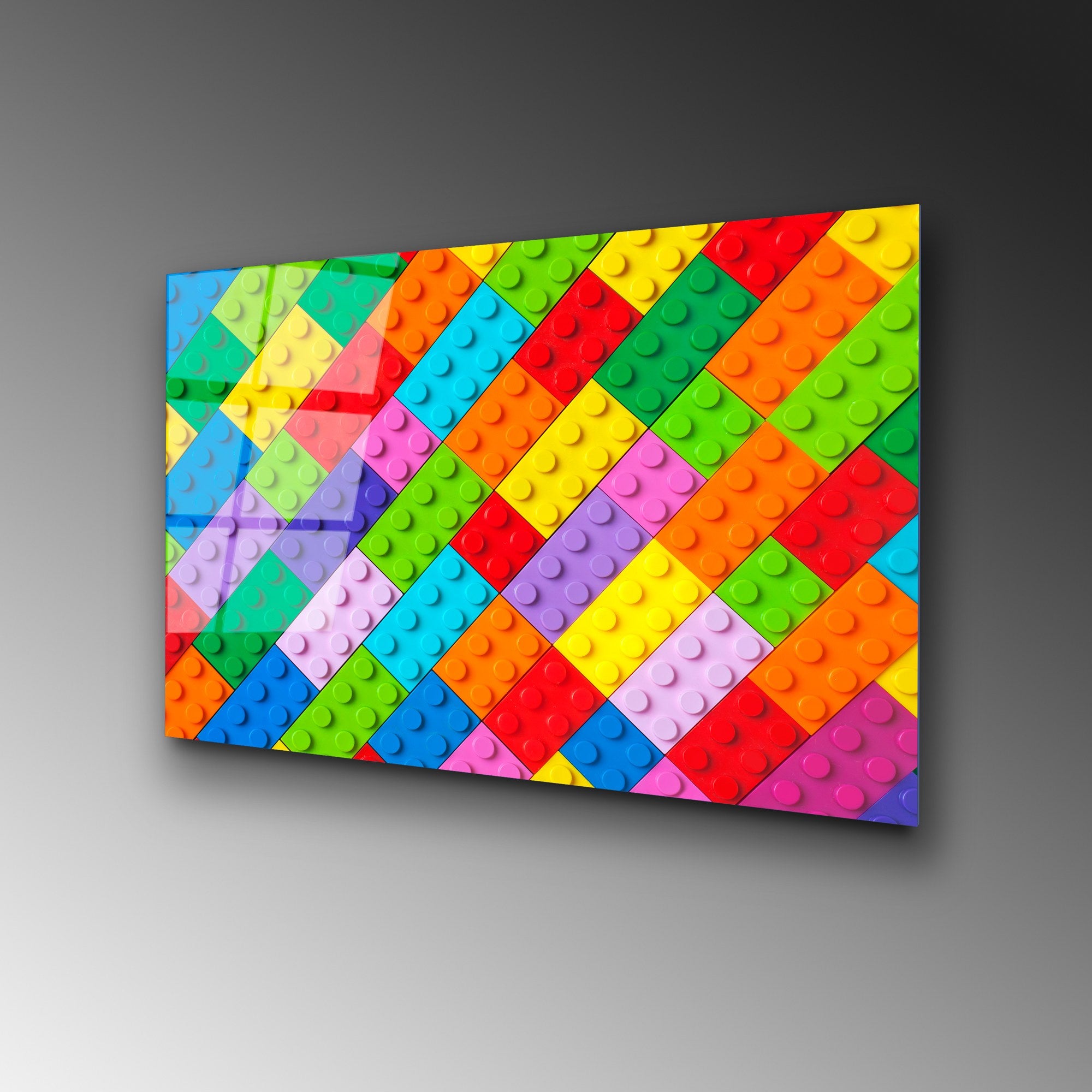 Quadro Decorativo em Vidro Temperado UV-400 50 x 70 cm - Multicolor, 4 mm