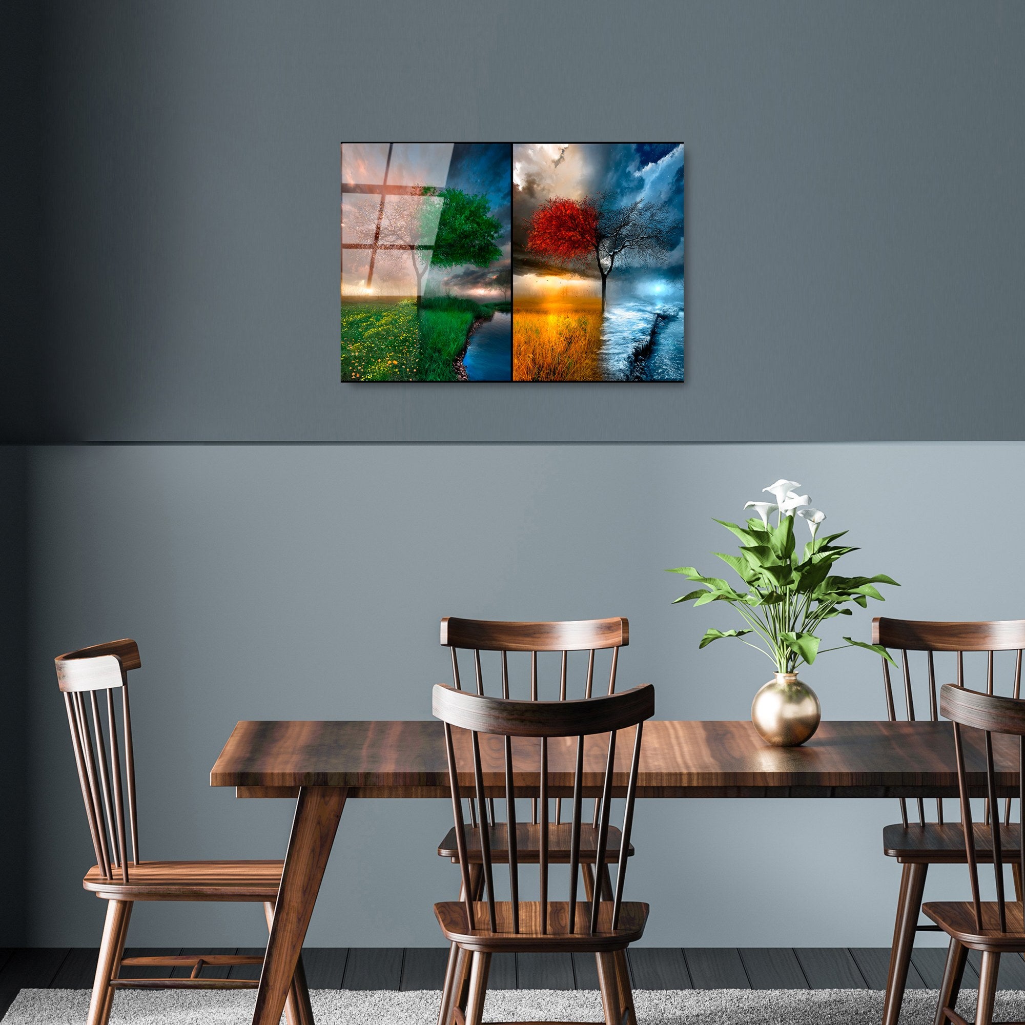 Quadro Decorativo em Vidro Temperado UV-404, 50 x 70 cm, Multicolorido (4 mm)