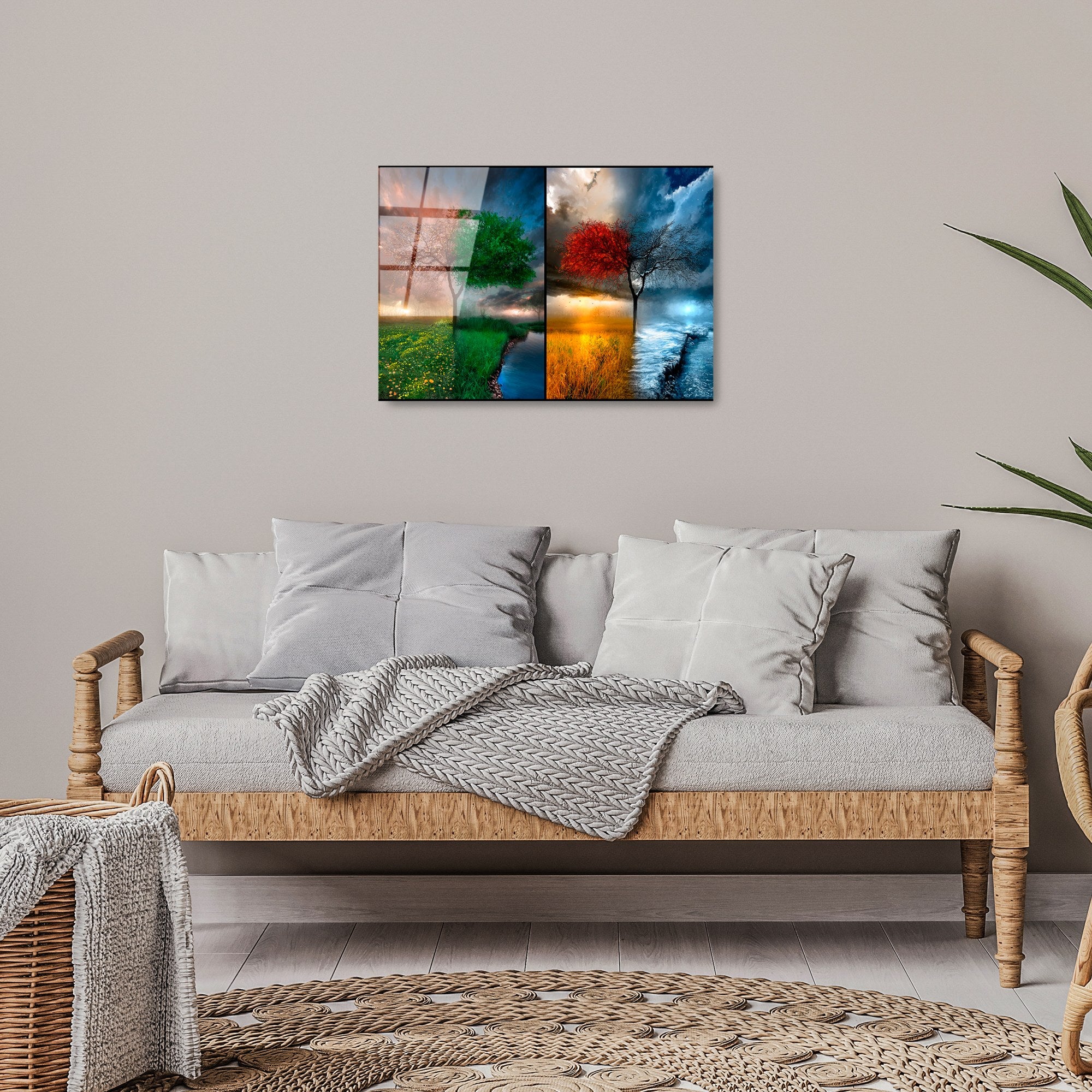 Quadro Decorativo em Vidro Temperado UV-404, 50 x 70 cm, Multicolorido (4 mm)