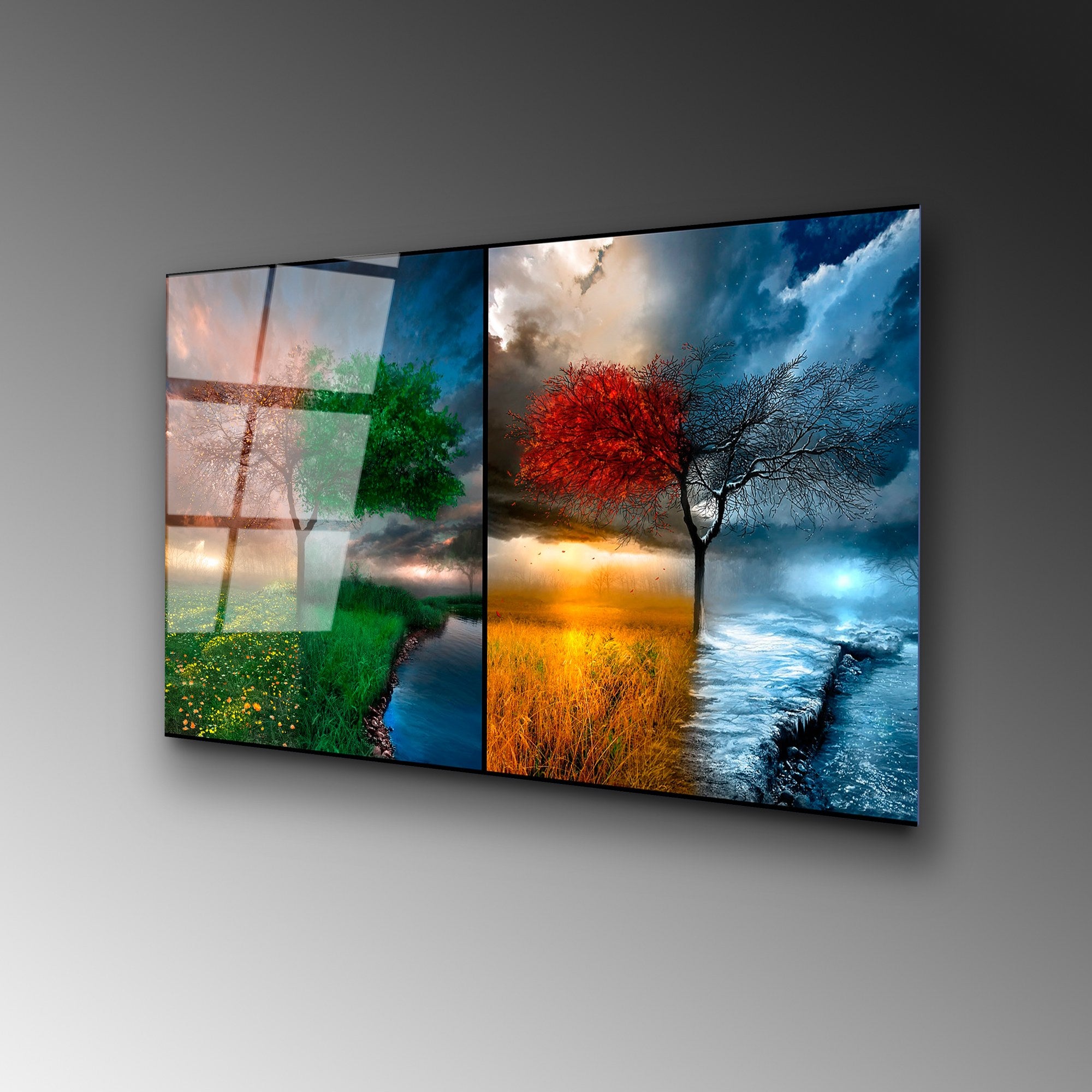 Quadro Decorativo em Vidro Temperado UV-404, 50 x 70 cm, Multicolorido (4 mm)