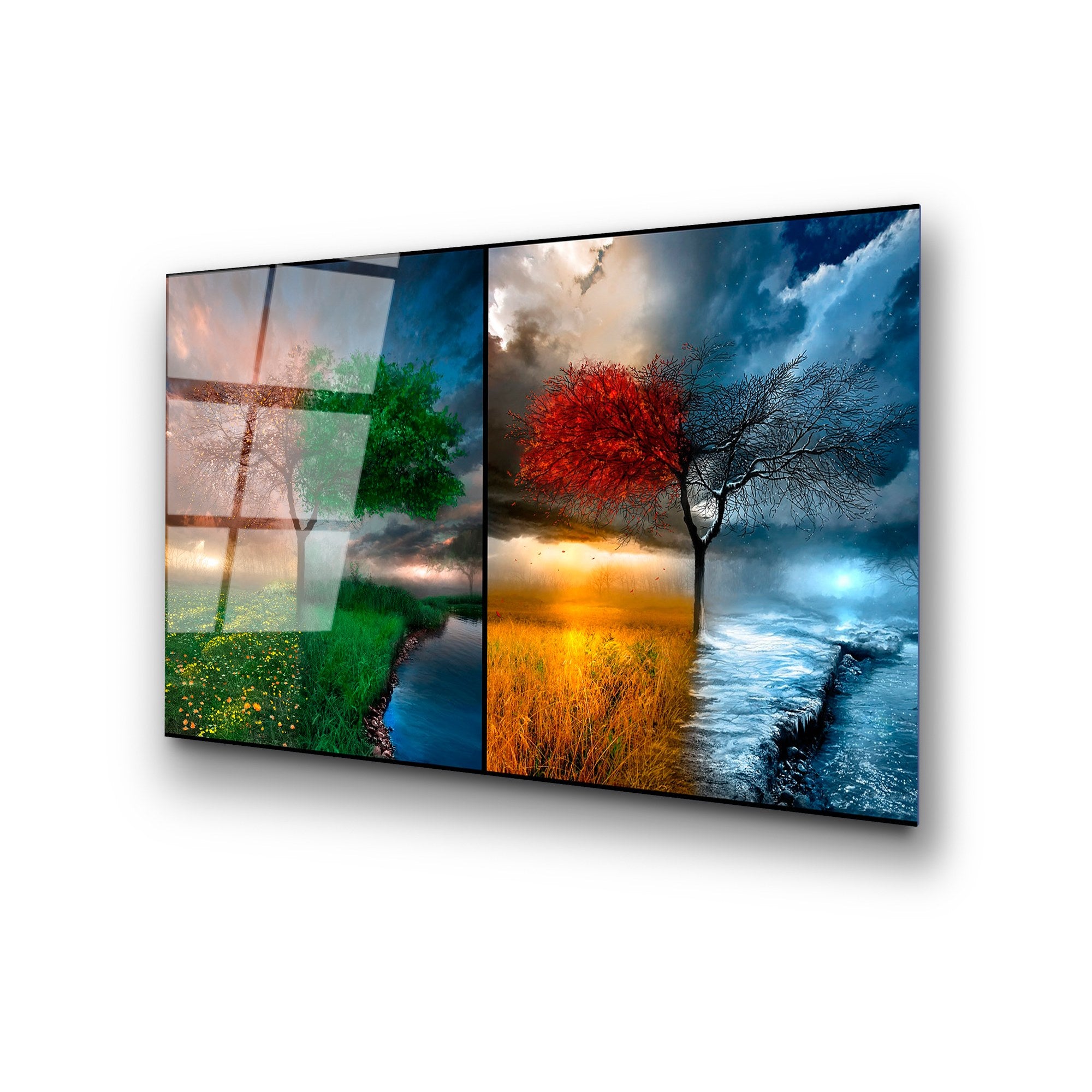 Quadro Decorativo em Vidro Temperado UV-404, 50 x 70 cm, Multicolorido (4 mm)