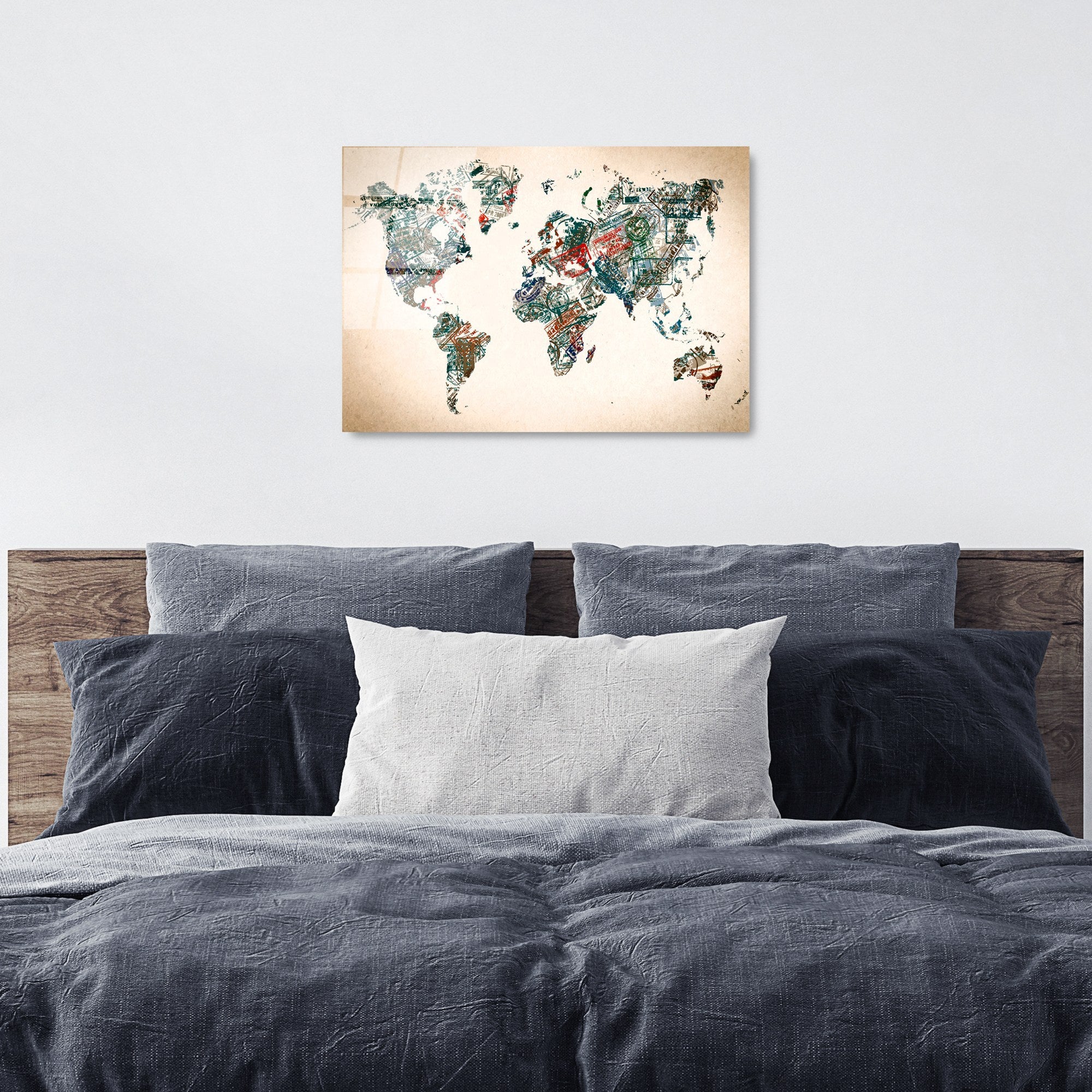 Quadro Decorativo em Vidro Temperado UV-407 50 x 70 cm (4 mm) - Multicolorido