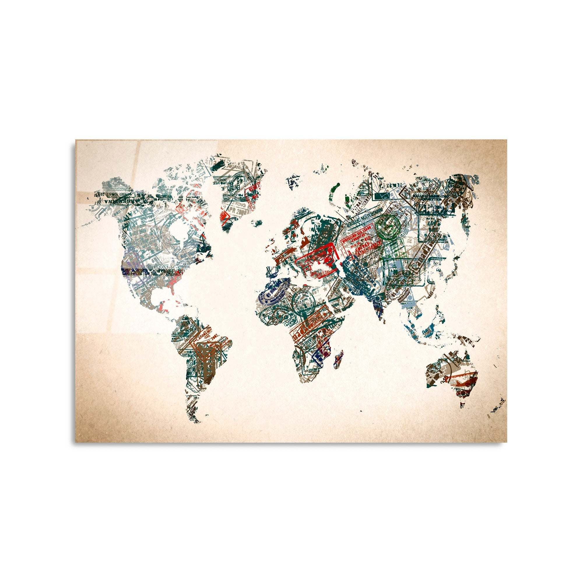 Quadro Decorativo em Vidro Temperado UV-407 50 x 70 cm (4 mm) - Multicolorido