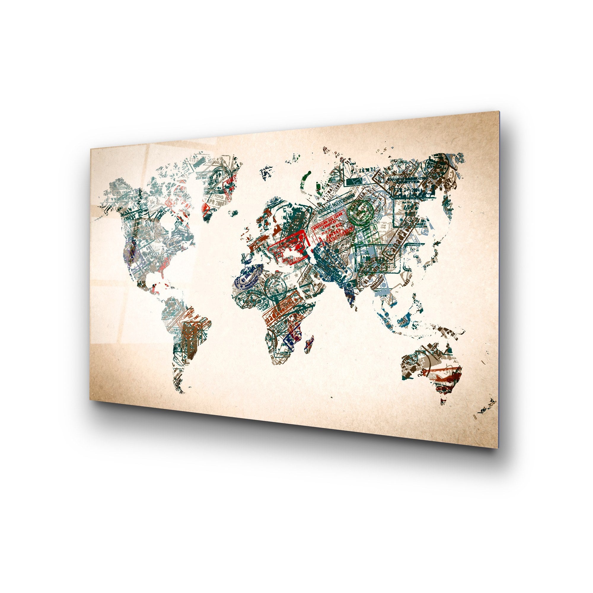 Quadro Decorativo em Vidro Temperado UV-407 50 x 70 cm (4 mm) - Multicolorido