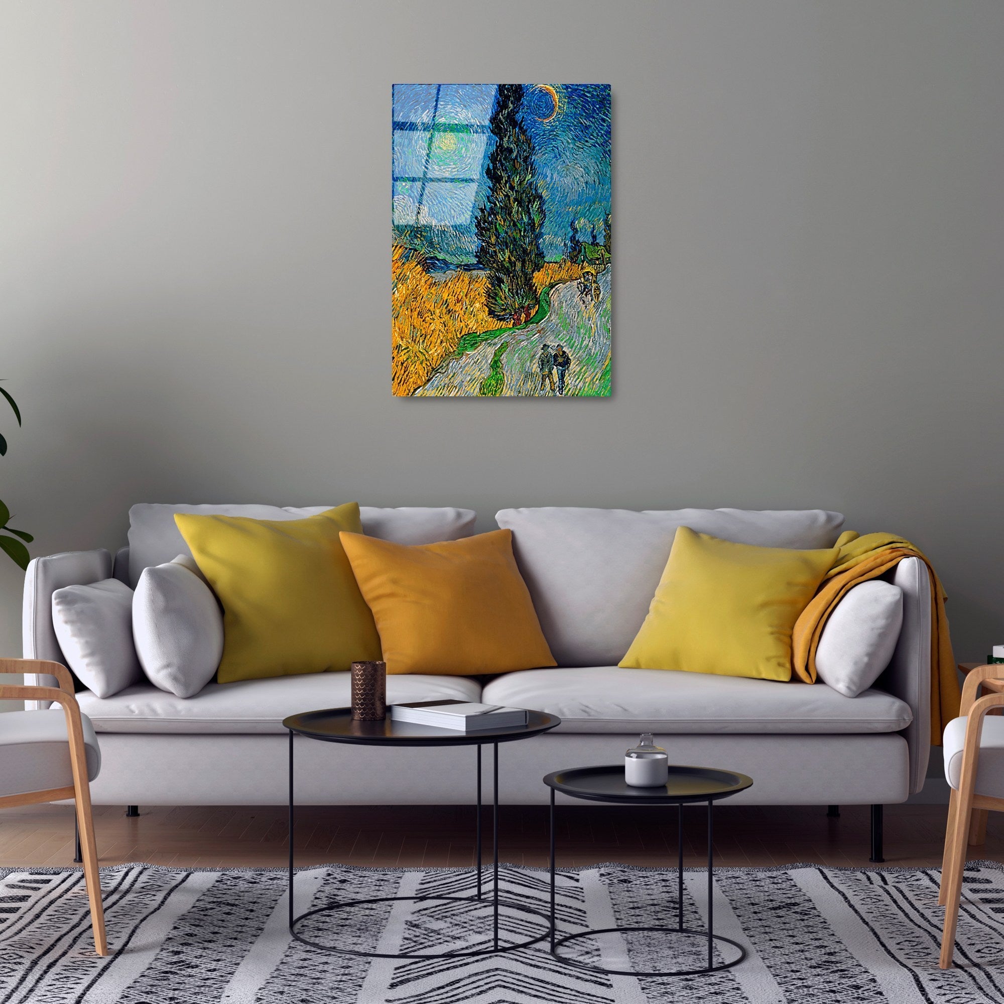 Quadro Decorativo em Vidro Temperado UV-408 (50 x 70 cm), Multicolor, 4 mm