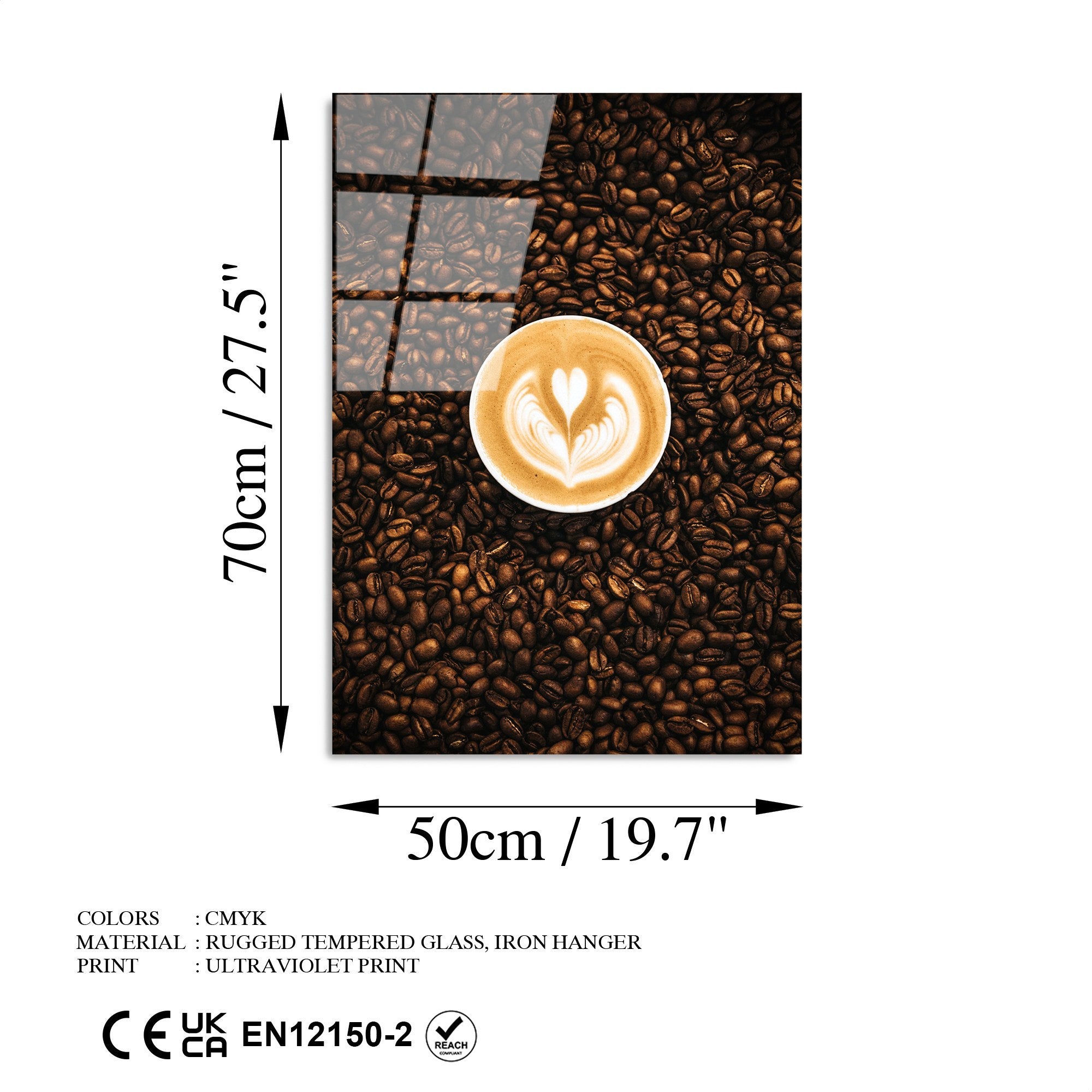 Quadro Decorativo em Vidro Temperado Multicolor 50x70 cm (4 mm) – UV-410