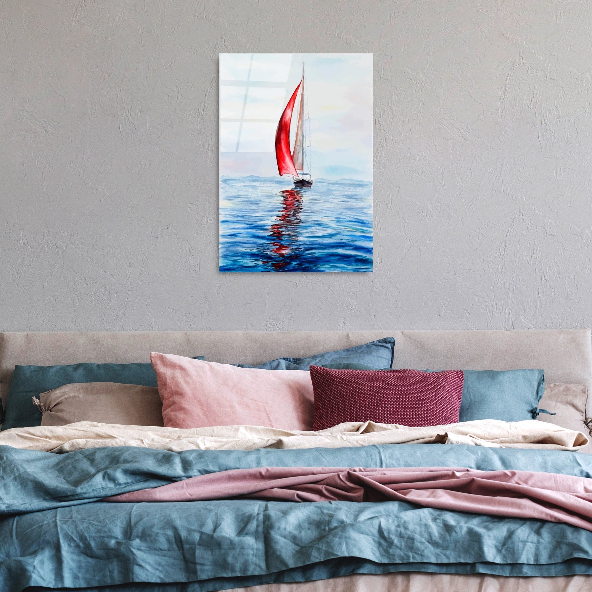 Quadro Decorativo em Vidro Temperado UV-411, Multicolor, 50 x 70 cm (4 mm)