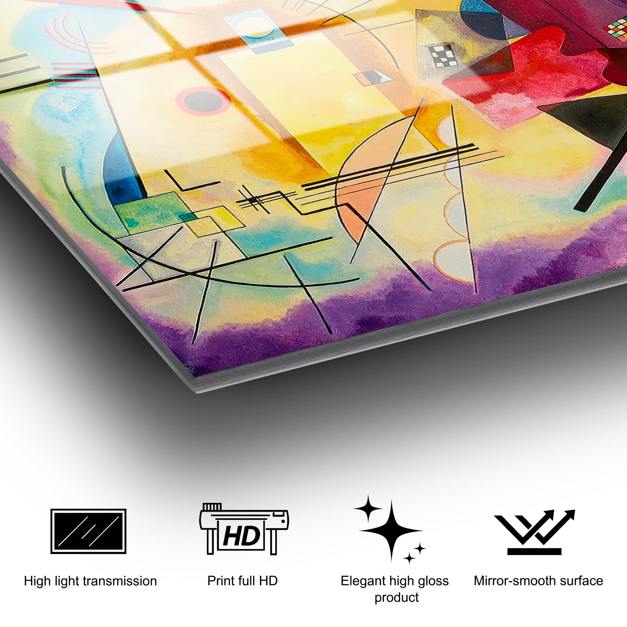 UV-413 Quadro Decorativo em Vidro Temperado 50x70 cm, Multicolor, 4 mm (Ref. 123BZM1507)