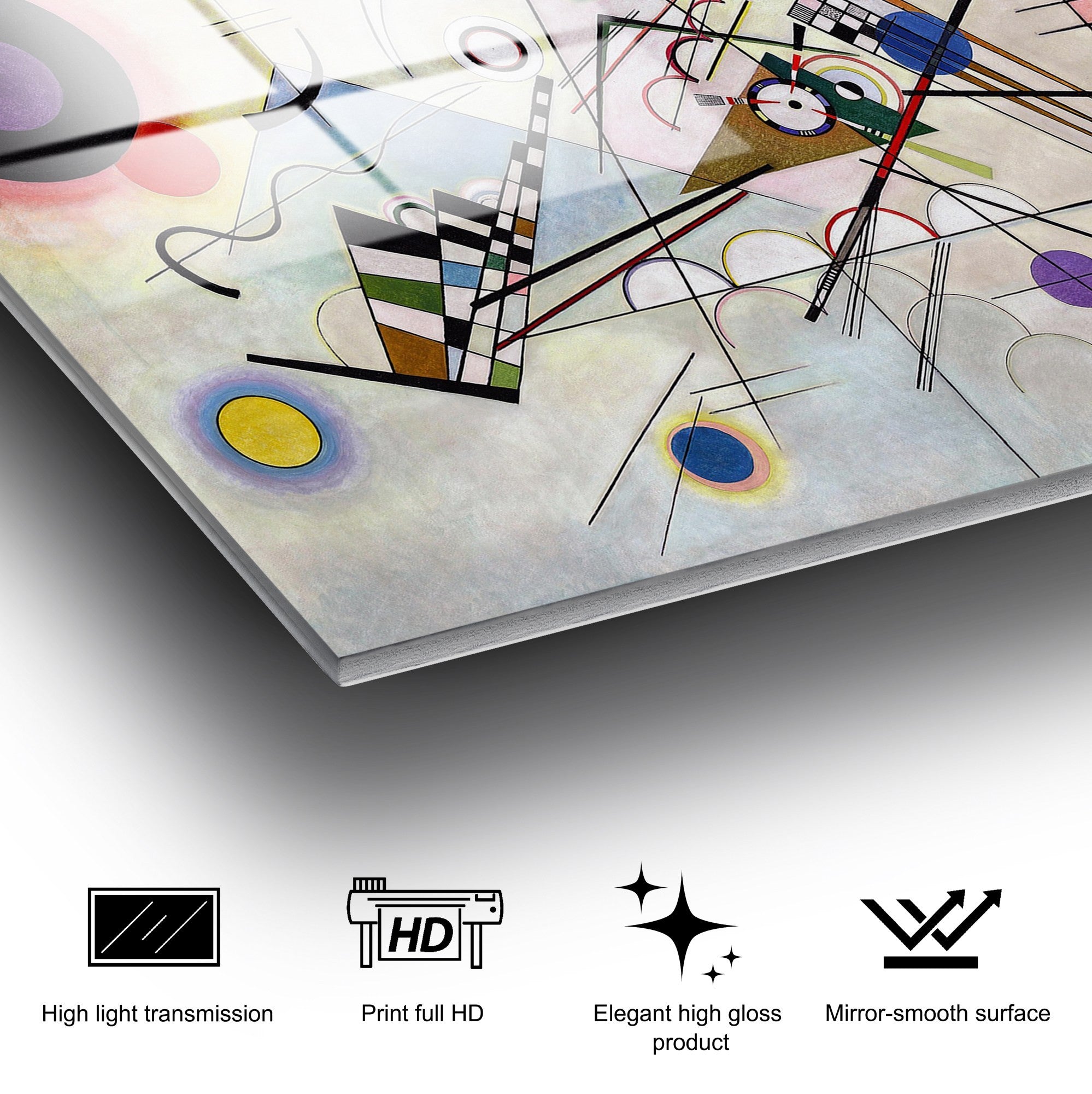 Quadro Decorativo em Vidro Temperado UV-415 (50 x 70 cm) – Multicolor – Vidro 4 mm