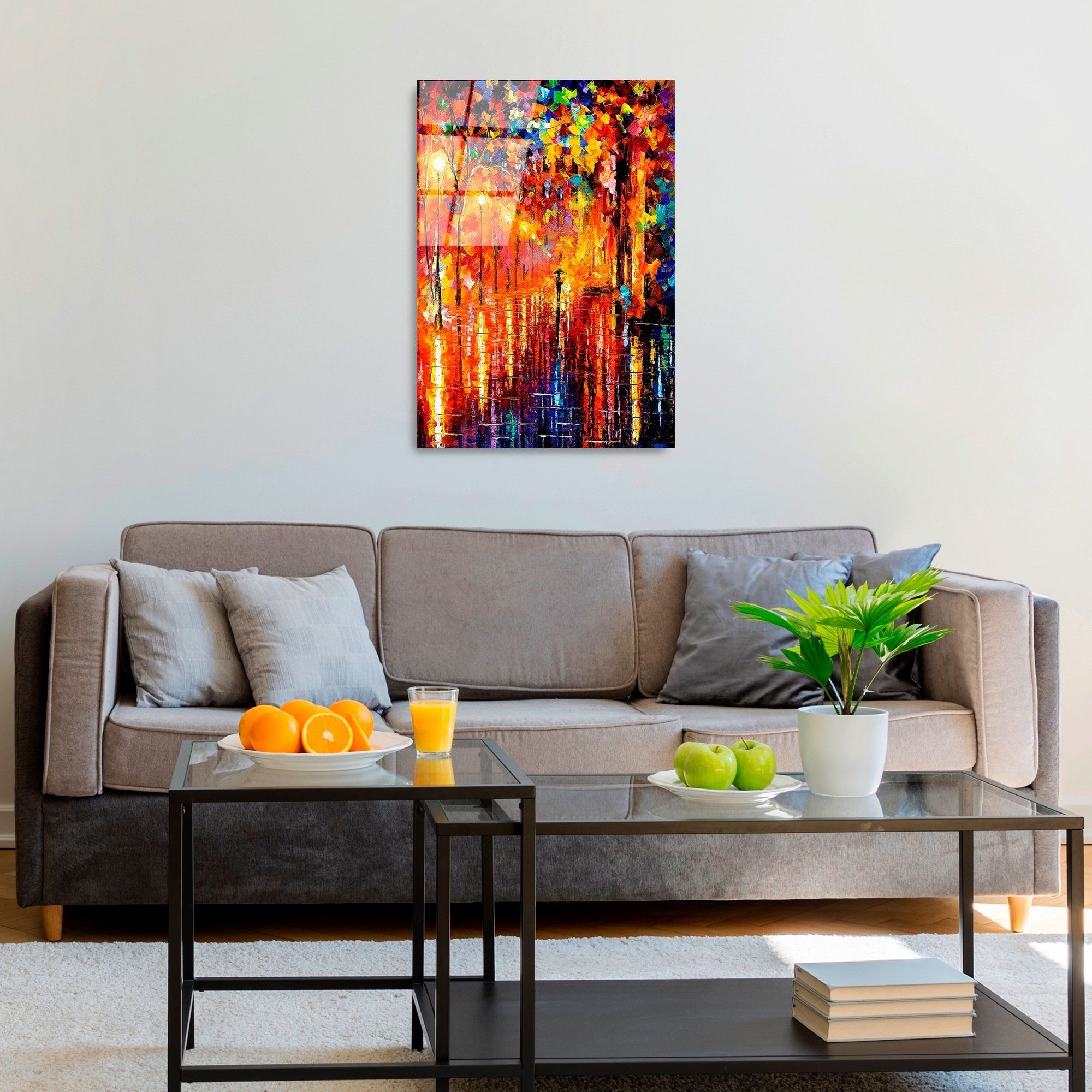 Quadro Decorativo em Vidro Temperado UV-416, 50x70 cm, Multicolor — 100% Vidro, 4 mm