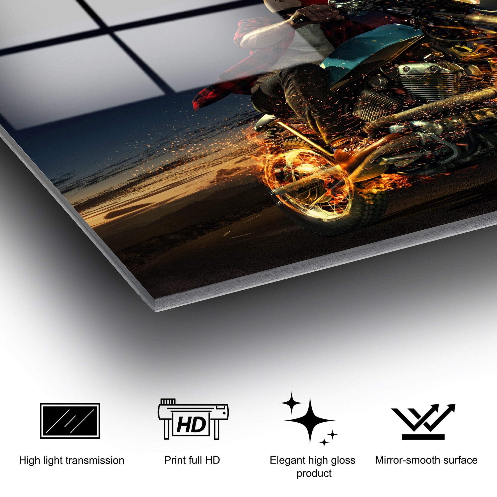 Quadro Decorativo em Vidro Temperado UV-423, 50x70 cm, Multicolor, 4 mm