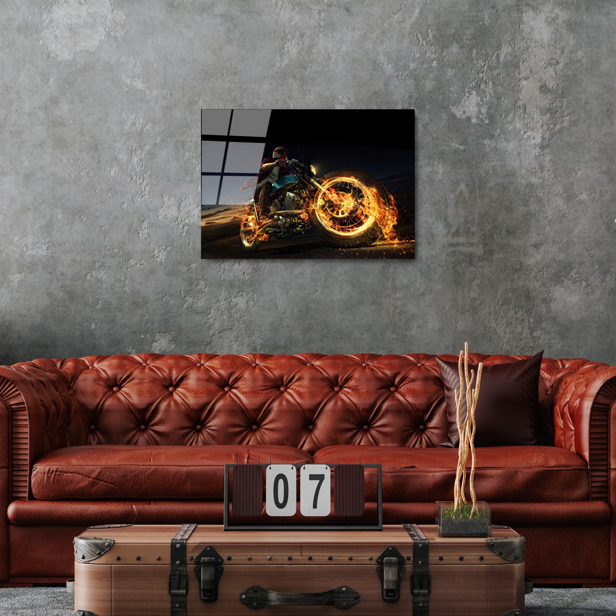 Quadro Decorativo em Vidro Temperado UV-423, 50x70 cm, Multicolor, 4 mm