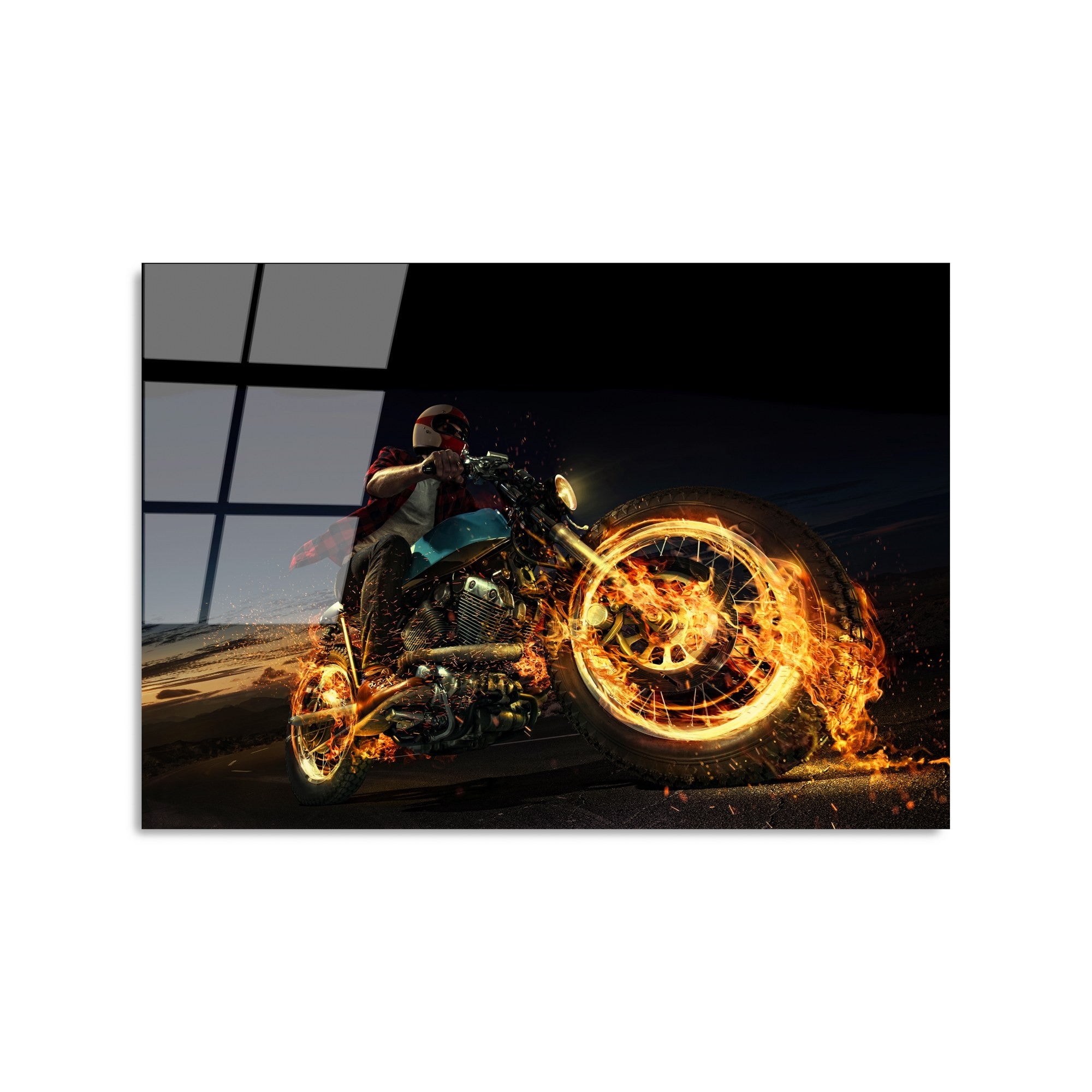 Quadro Decorativo em Vidro Temperado UV-423, 50x70 cm, Multicolor, 4 mm