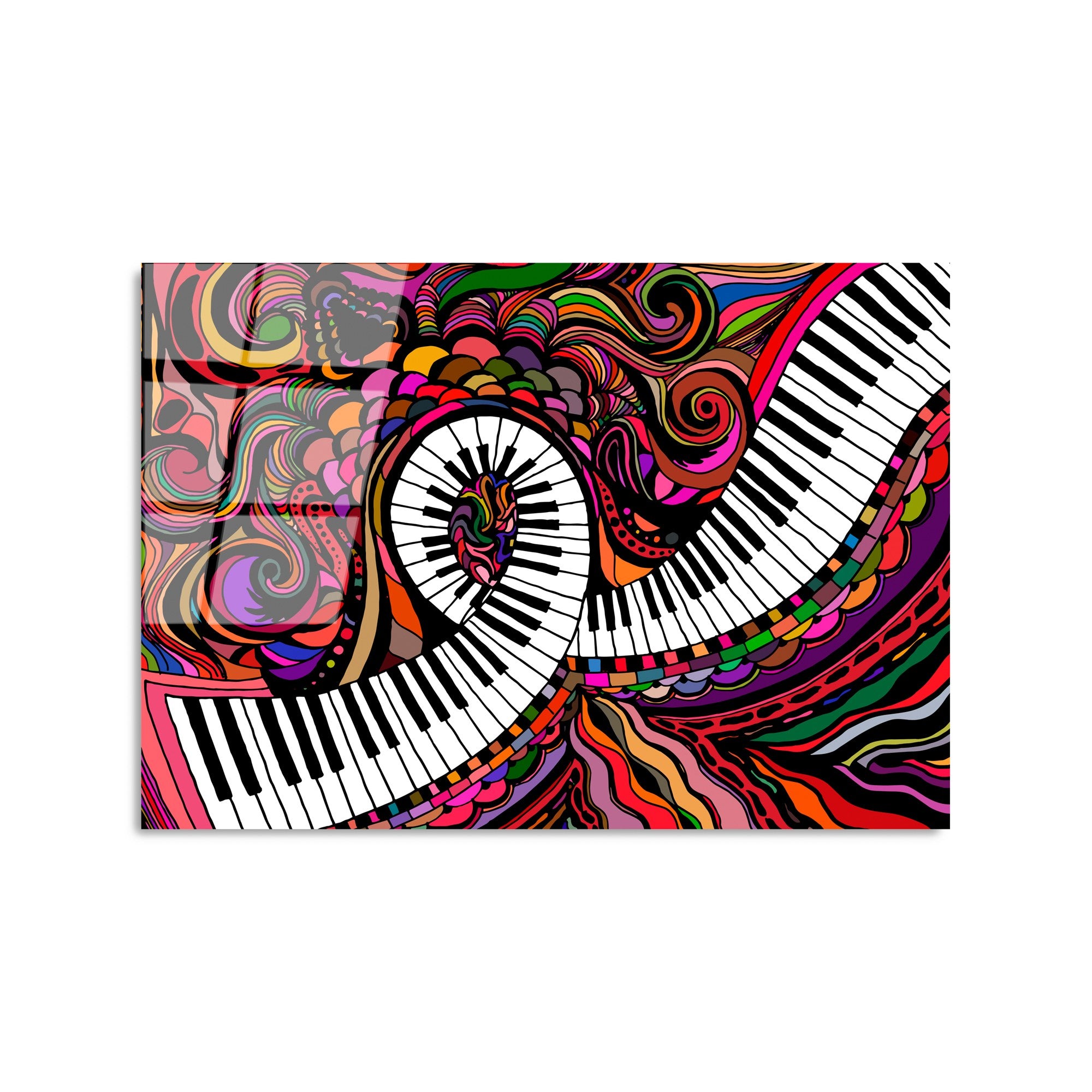 Quadro Decorativo em Vidro Temperado 100% (4 mm) UV-429, 50 x 70 cm, Multicolor