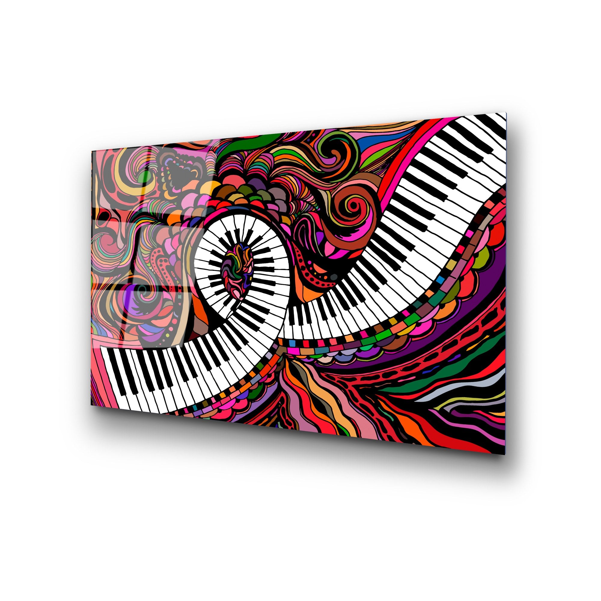 Quadro Decorativo em Vidro Temperado 100% (4 mm) UV-429, 50 x 70 cm, Multicolor