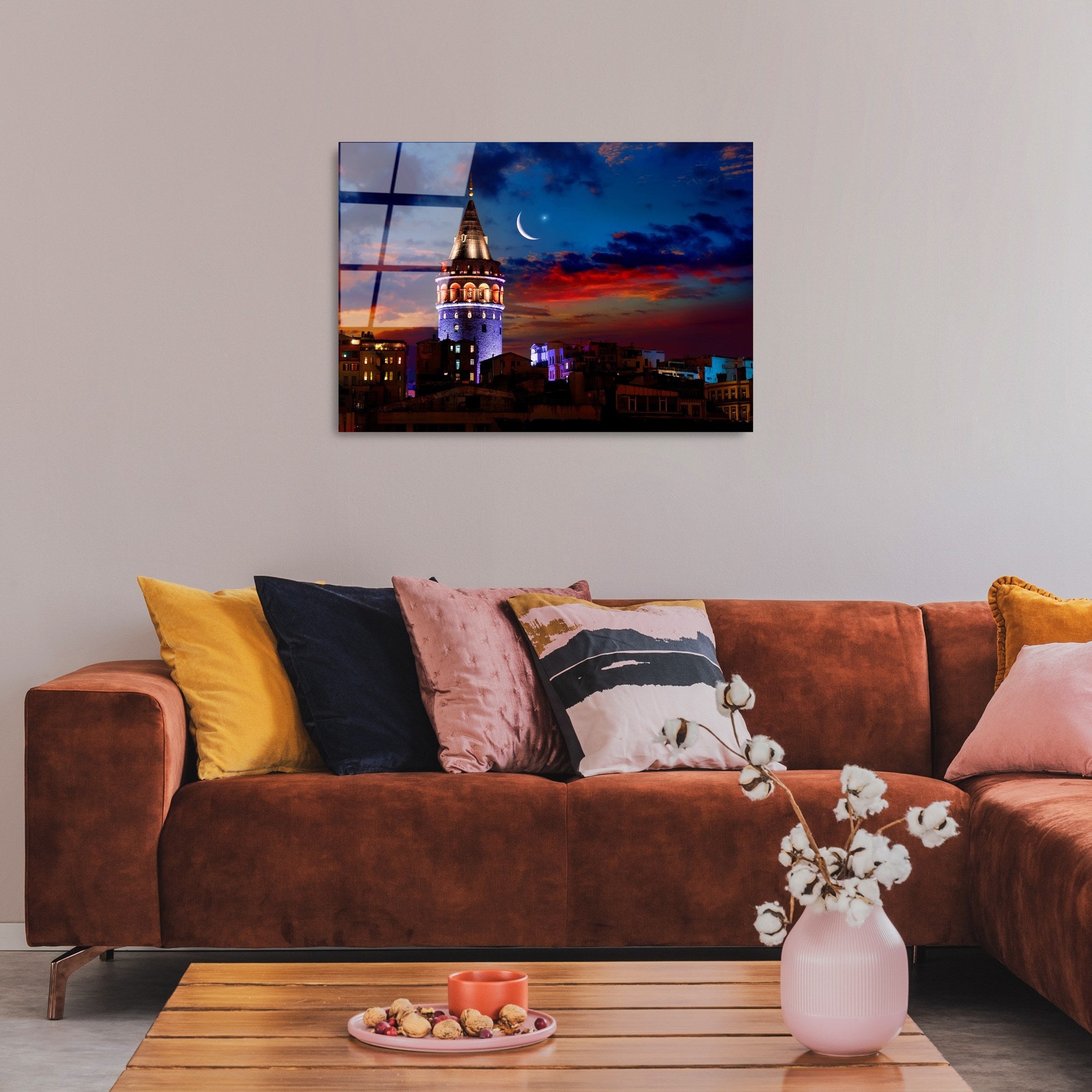 Quadro Decorativo em Vidro Temperado UV-430 (50 x 70 cm) – Multicolor, 4 mm