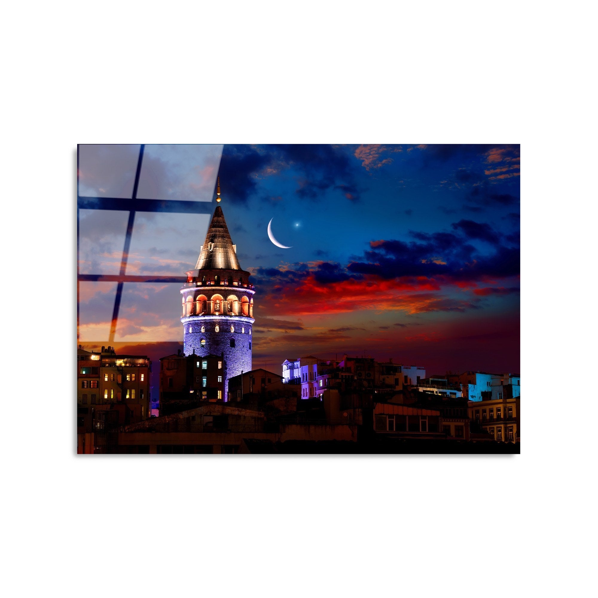 Quadro Decorativo em Vidro Temperado UV-430 (50 x 70 cm) – Multicolor, 4 mm