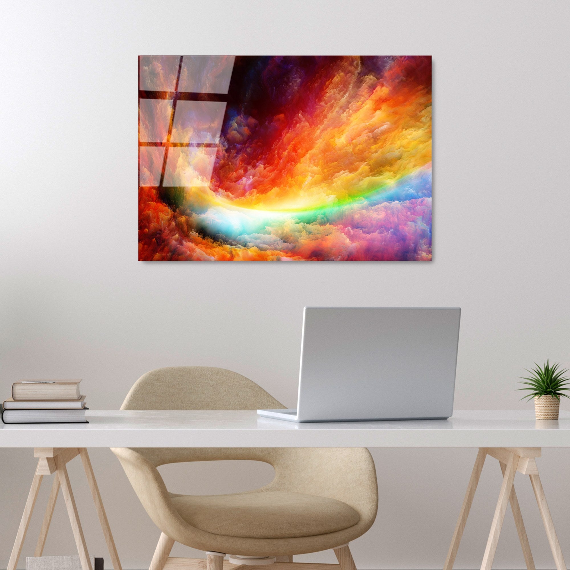 Quadro Decorativo em Vidro Temperado UV-432 50x70 cm – Multicolor, 4 mm