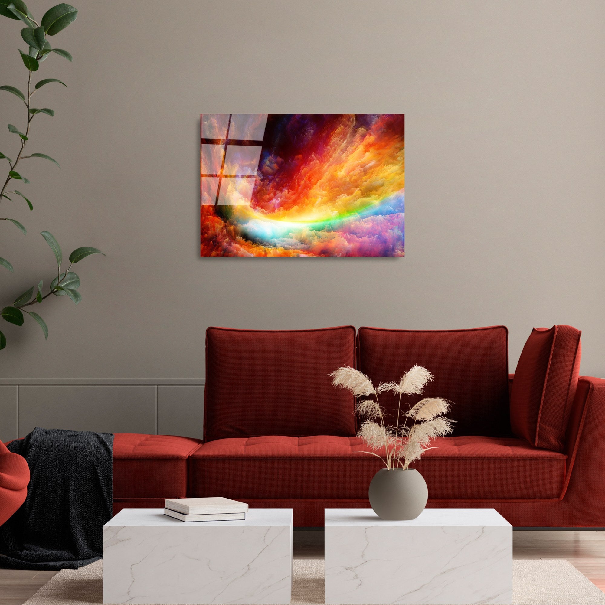 Quadro Decorativo em Vidro Temperado UV-432 50x70 cm – Multicolor, 4 mm