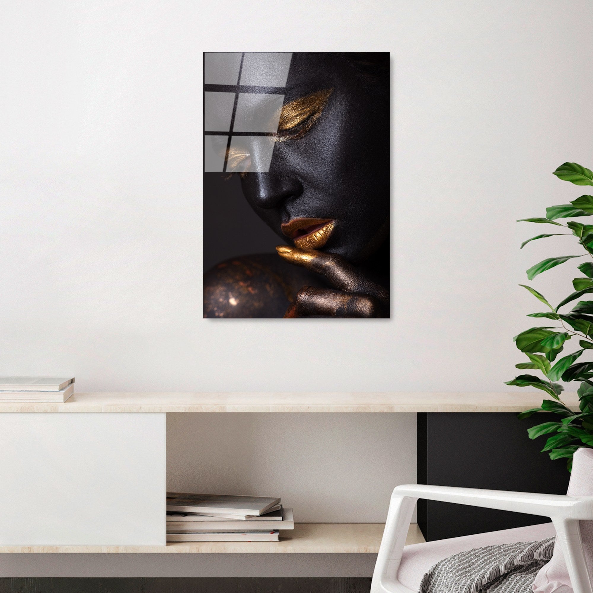 Quadro Decorativo em Vidro Temperado UV-433 50x70 cm (4 mm), Multicolor