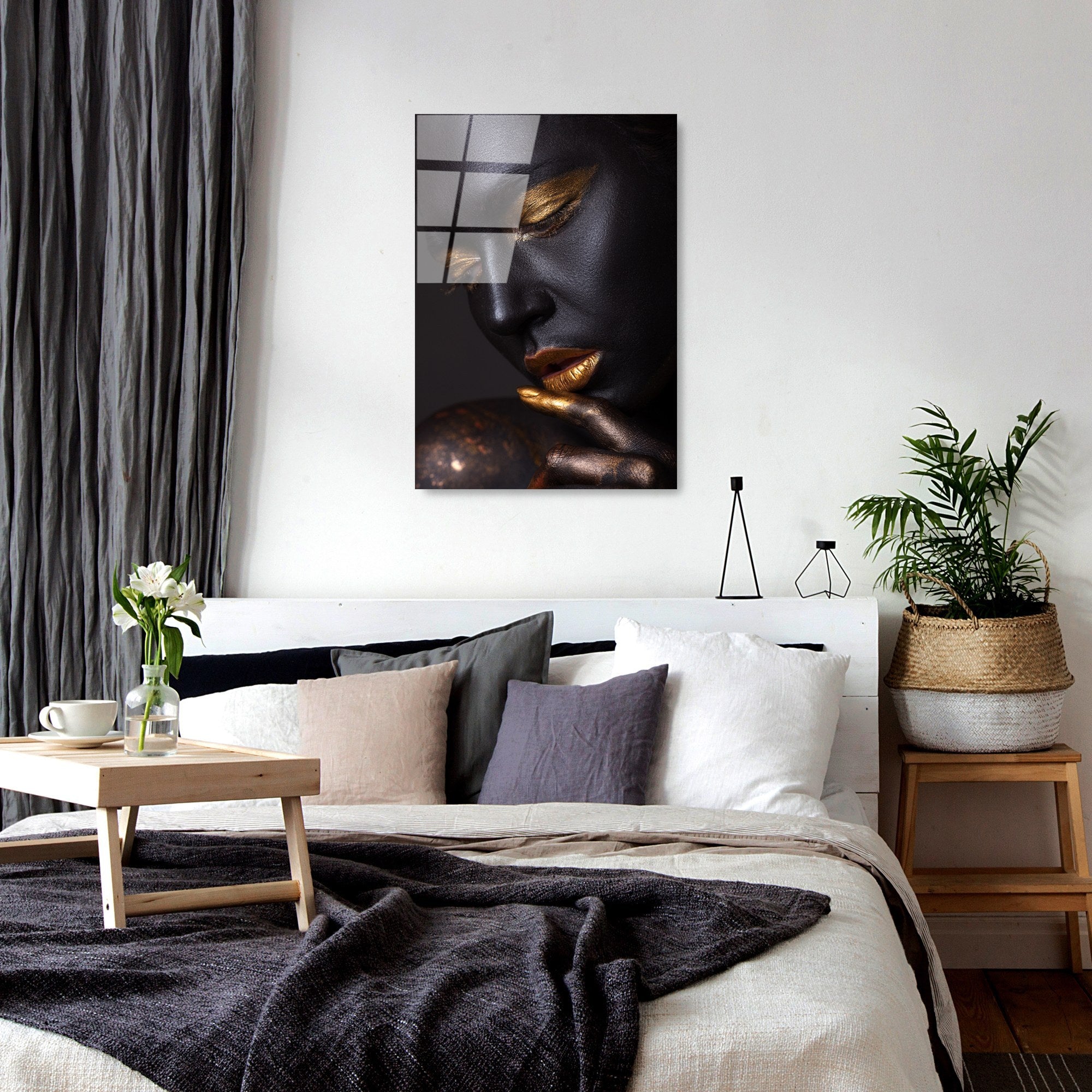 Quadro Decorativo em Vidro Temperado UV-433 50x70 cm (4 mm), Multicolor