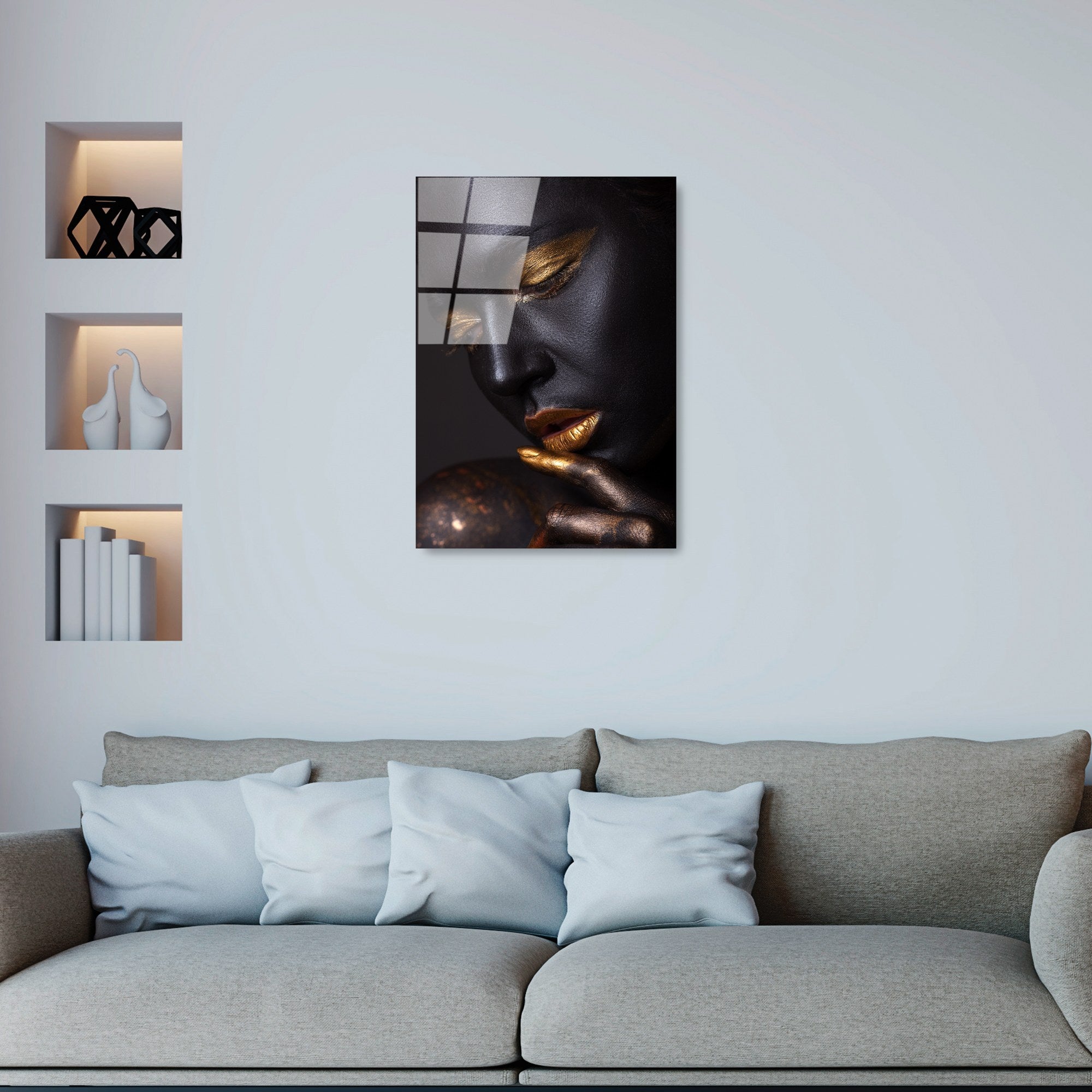 Quadro Decorativo em Vidro Temperado UV-433 50x70 cm (4 mm), Multicolor