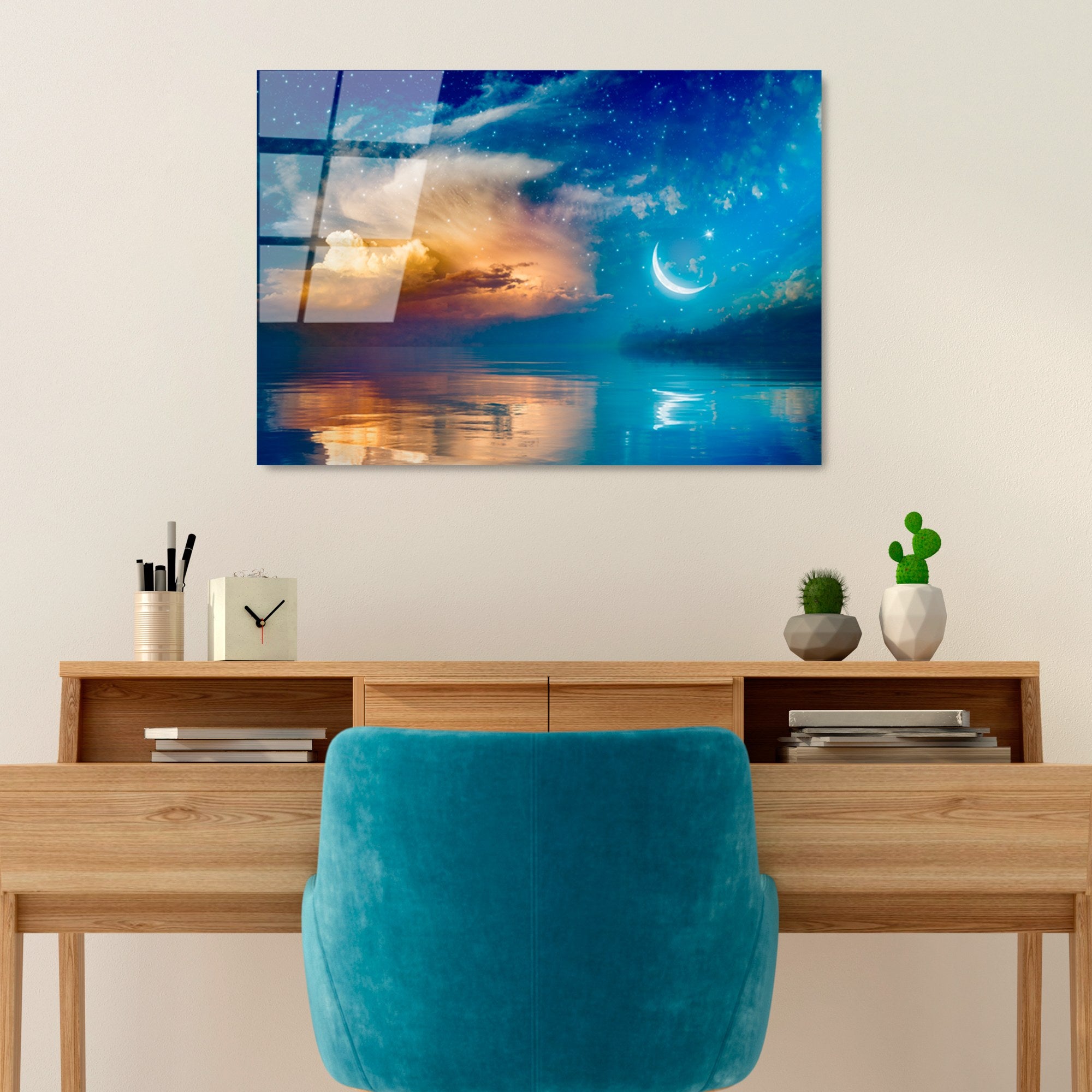 Quadro Decorativo em Vidro Temperado UV-434, Multicolor, 50 x 70 cm, 4 mm