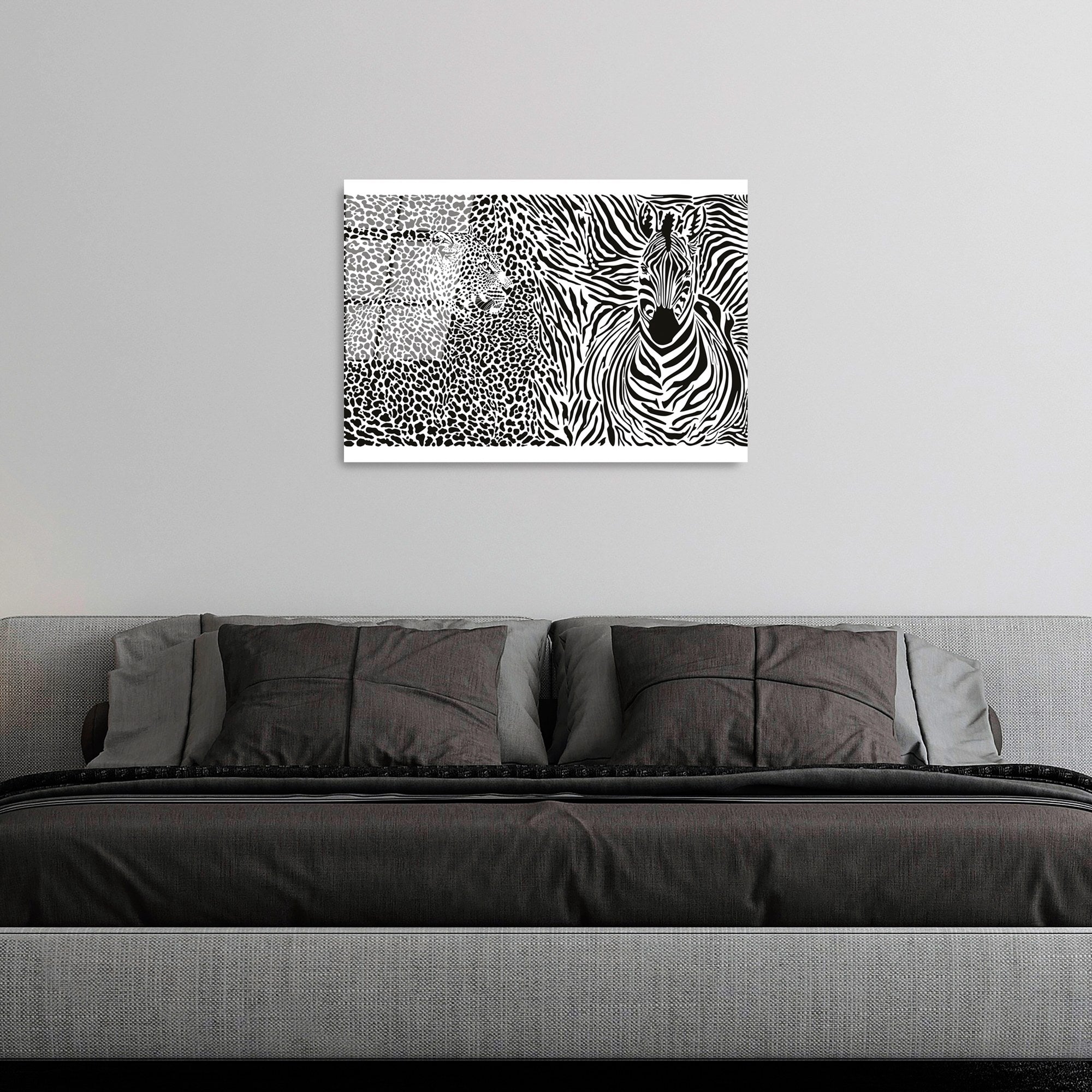 Quadro Decorativo em Vidro Temperado (4 mm) 50 x 70 cm - Multicolor - UV-435