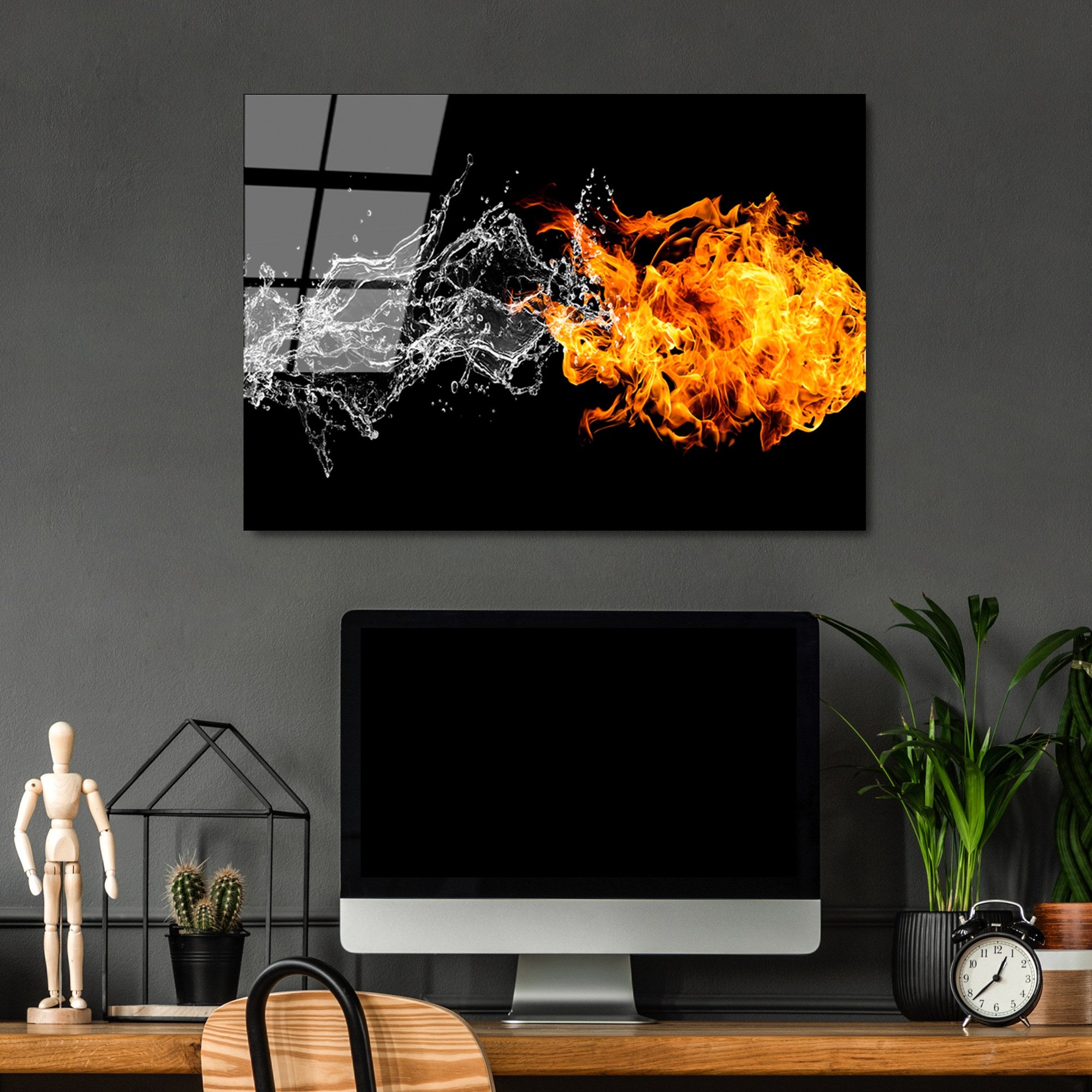 Quadro Decorativo em Vidro Temperado UV-443, 50 x 70 cm, Multicor, 4 mm