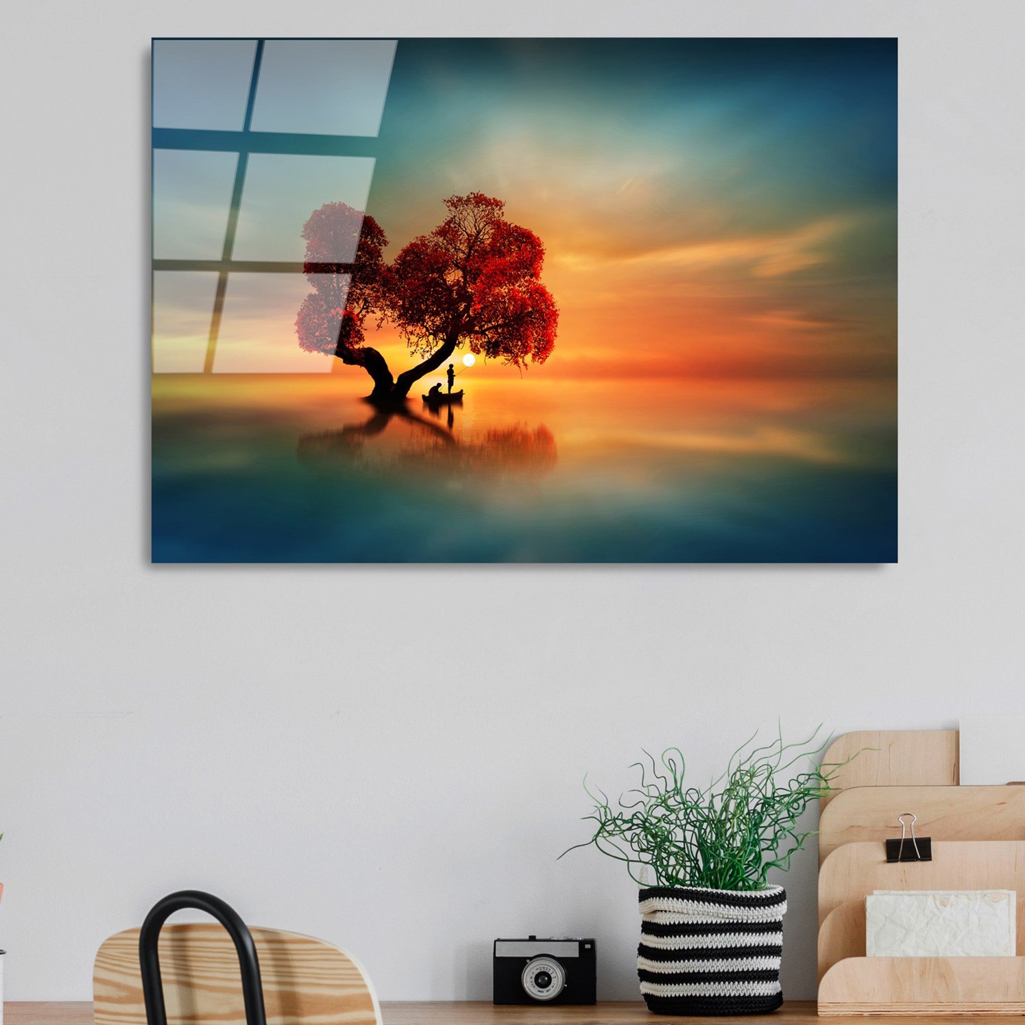 Quadro Decorativo em Vidro Temperado UV-450 (50 x 70 cm) – Multicolor, 4 mm