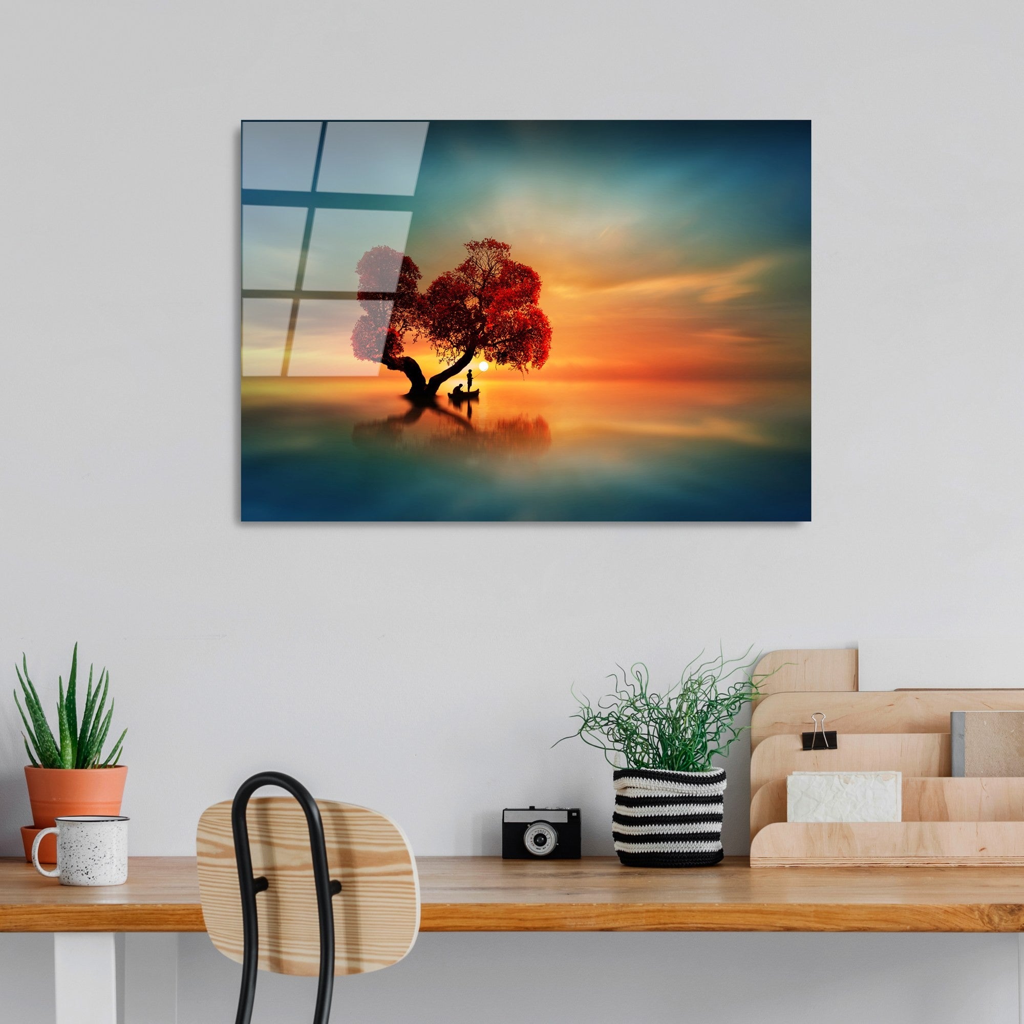 Quadro Decorativo em Vidro Temperado UV-450 (50 x 70 cm) – Multicolor, 4 mm