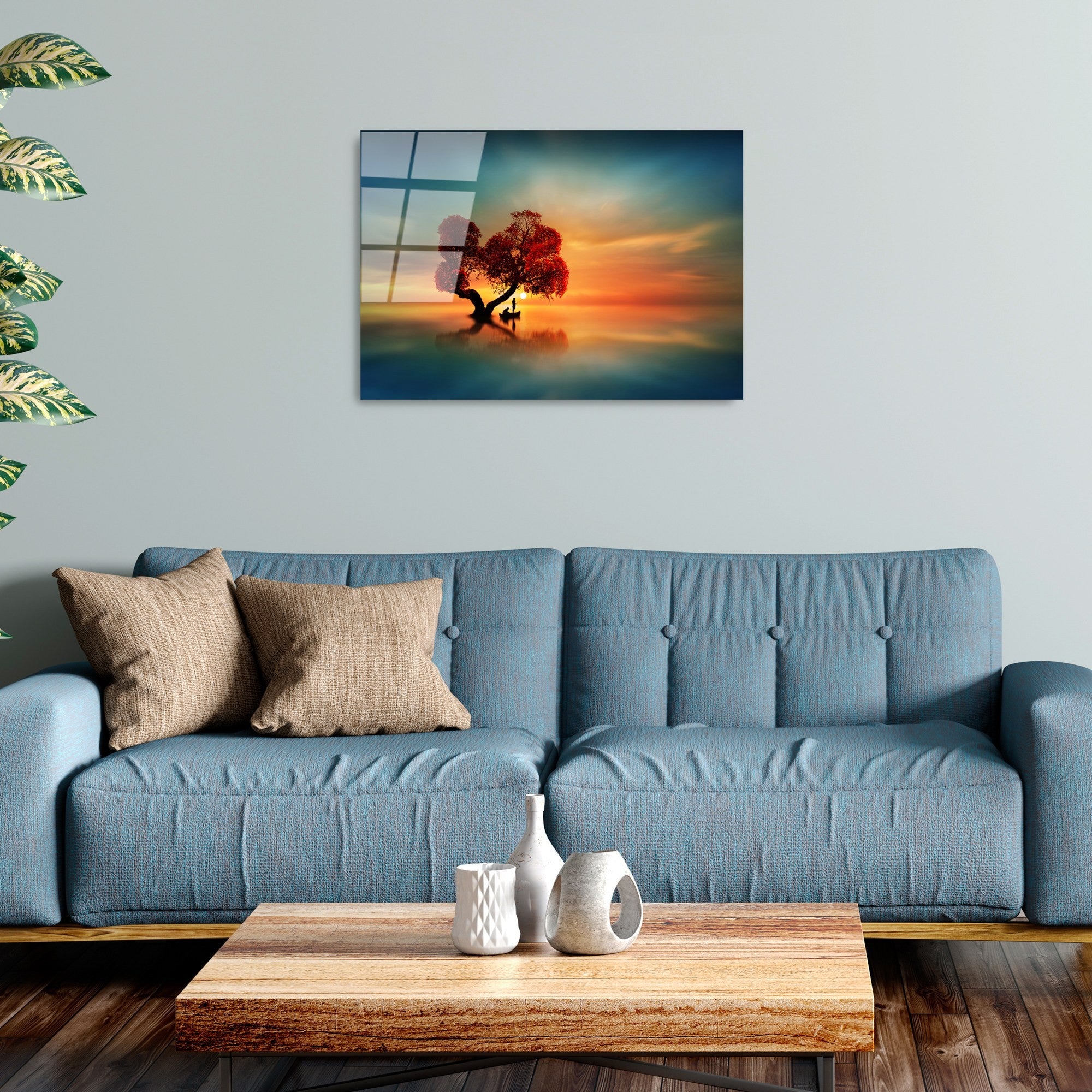 Quadro Decorativo em Vidro Temperado UV-450 (50 x 70 cm) – Multicolor, 4 mm