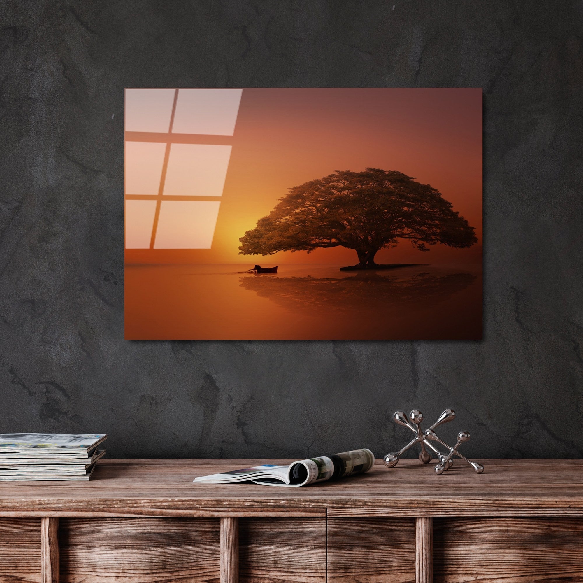 Quadro Decorativo em Vidro Temperado UV-451, Multicolor, 50 x 70 cm (4 mm)