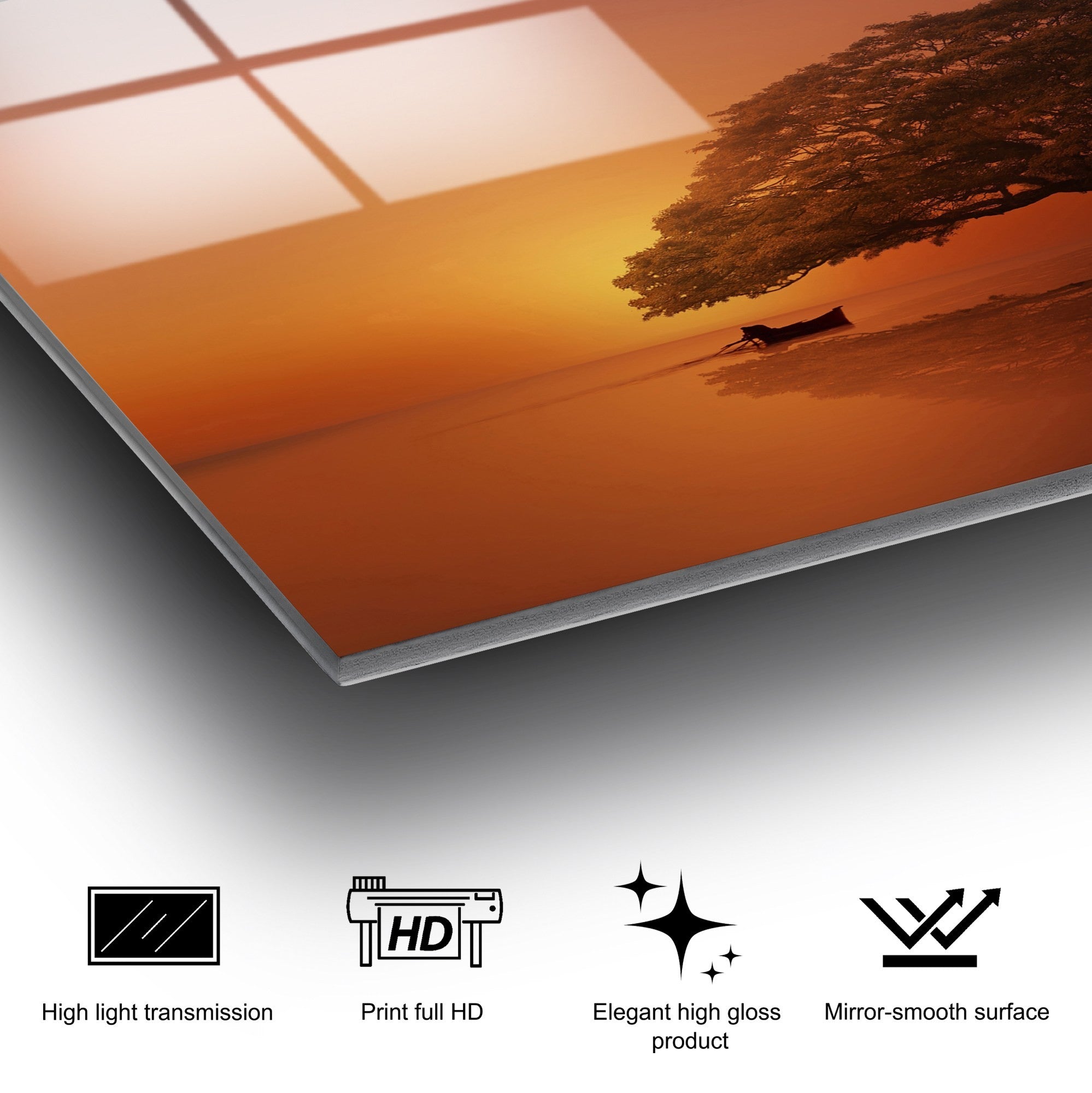 Quadro Decorativo em Vidro Temperado UV-451, Multicolor, 50 x 70 cm (4 mm)